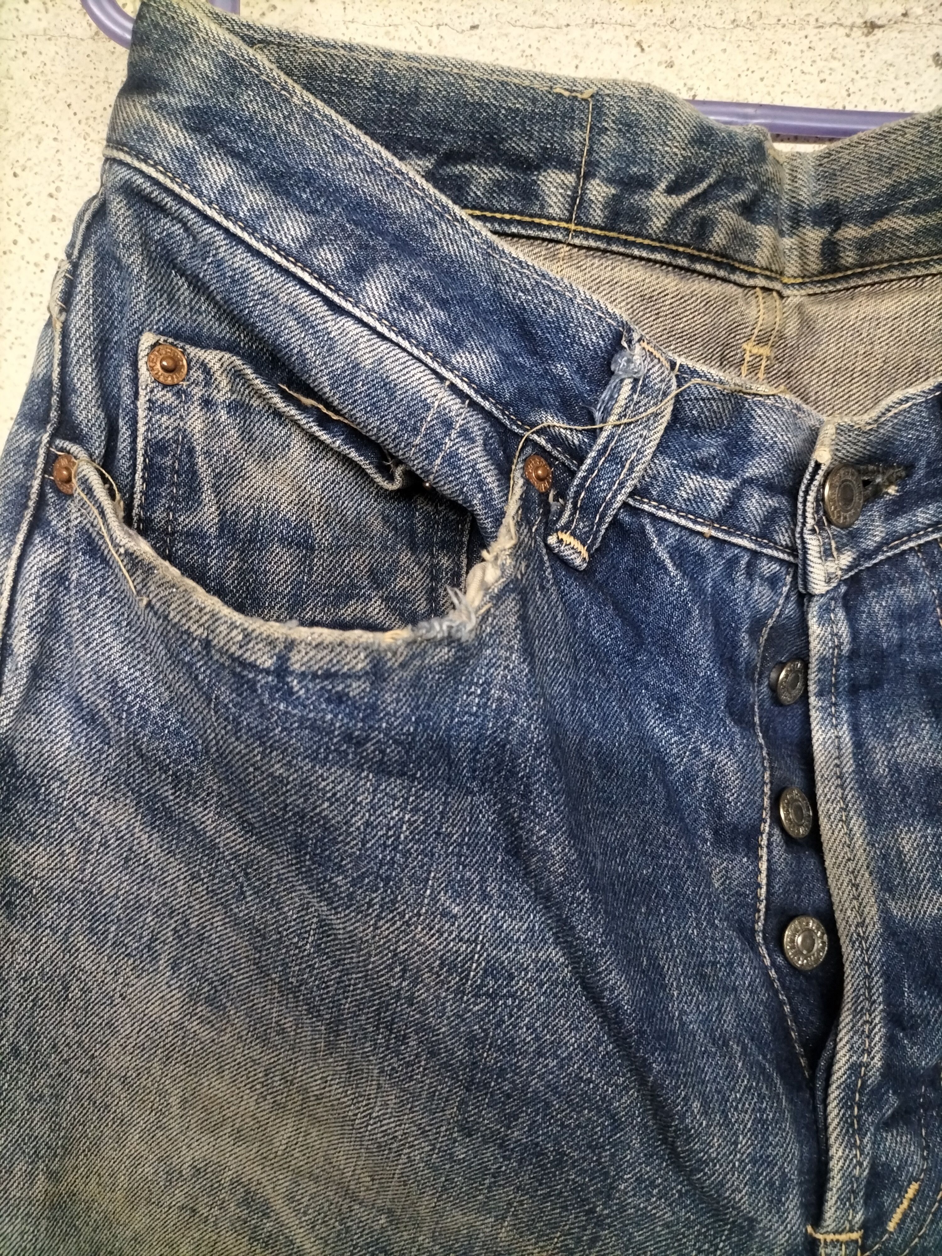 HOLLYWOOD RANCH MARKET H.r market distressed jeans selvedge Size US 31 - 8 Thumbnail