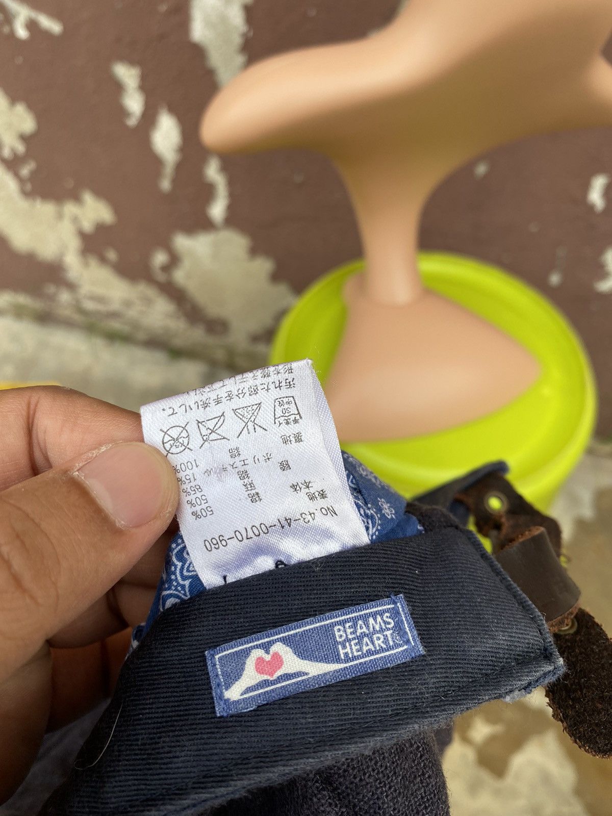 Beams Plus Beams Heart Army Style Linen Blend Hat Size ONE SIZE - 5 Thumbnail
