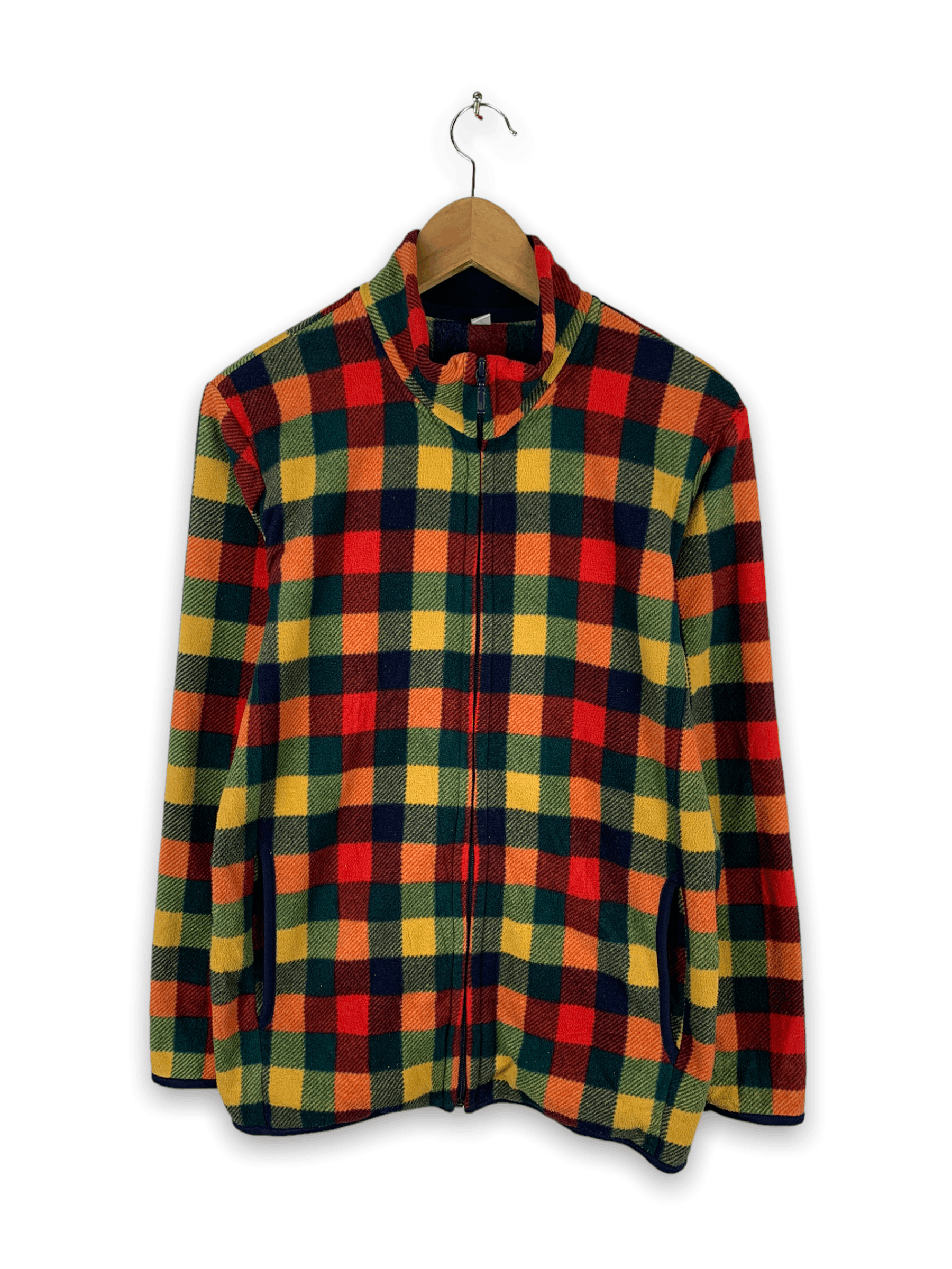 Japanese Brand Steals! Uniqlo Checkered Plaid Flannel Style Fleece Jacket Size US M / EU 48-50 / 2 - 1 Thumbnail