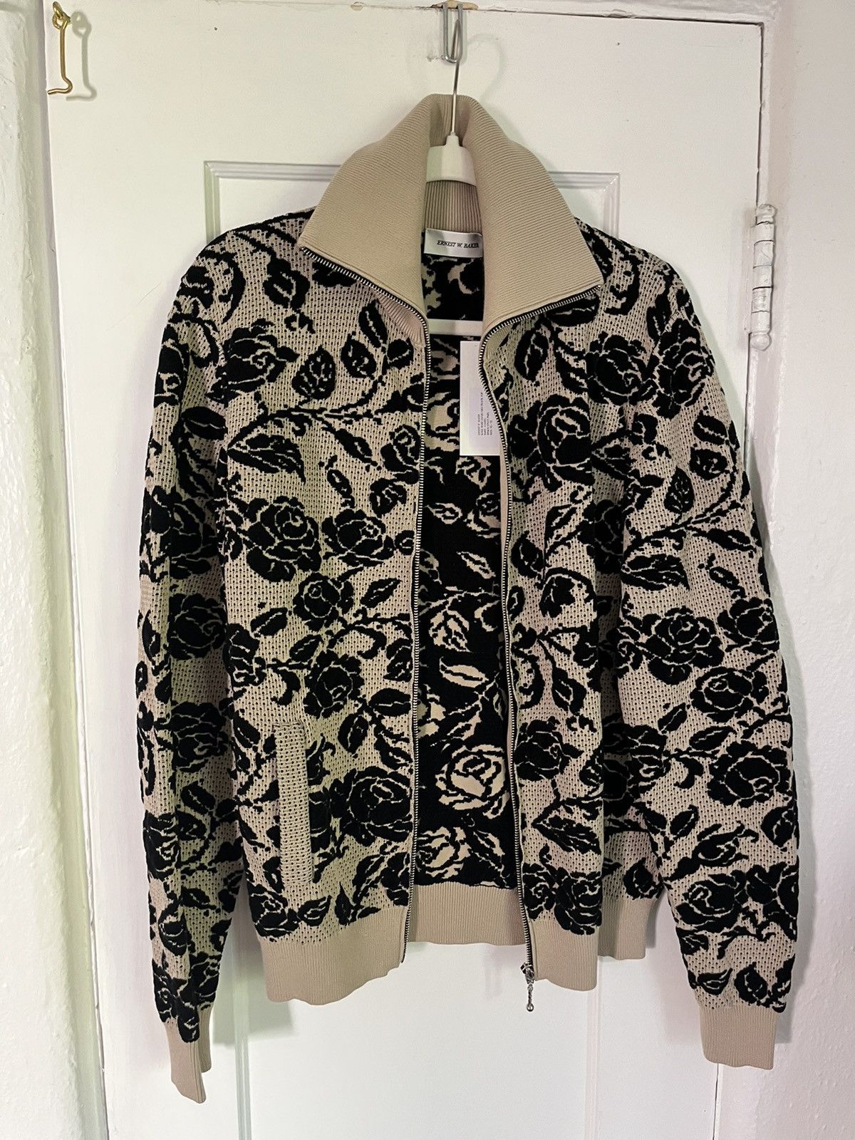 Ernest W. Baker rose 🌹 knit track jacket | Grailed