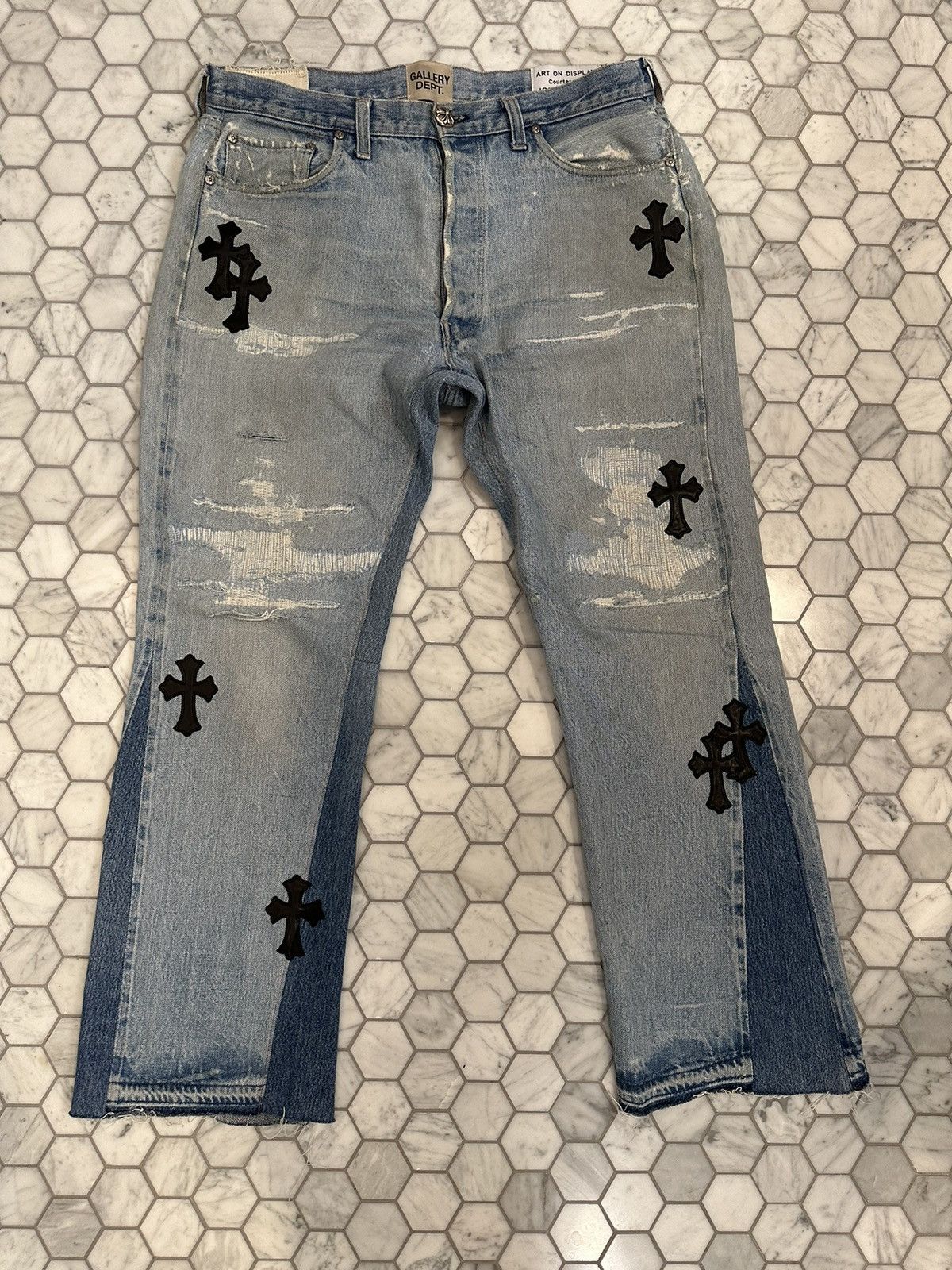 Chrome Hearts Levi's Cross Patch Jeans