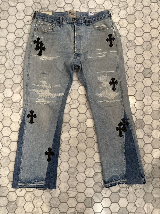 Chrome Hearts 1 of 1 Thrashed Chrome Hearts x Gallery Dept Patchwork ...