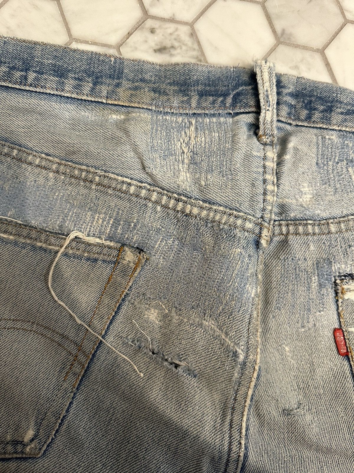 Chrome Hearts × Gallery Dept. 1 of 1 Thrashed Chrome Hearts x Gallery Dept Patchwork Denim Size US 34 / EU 50 - 10 Thumbnail