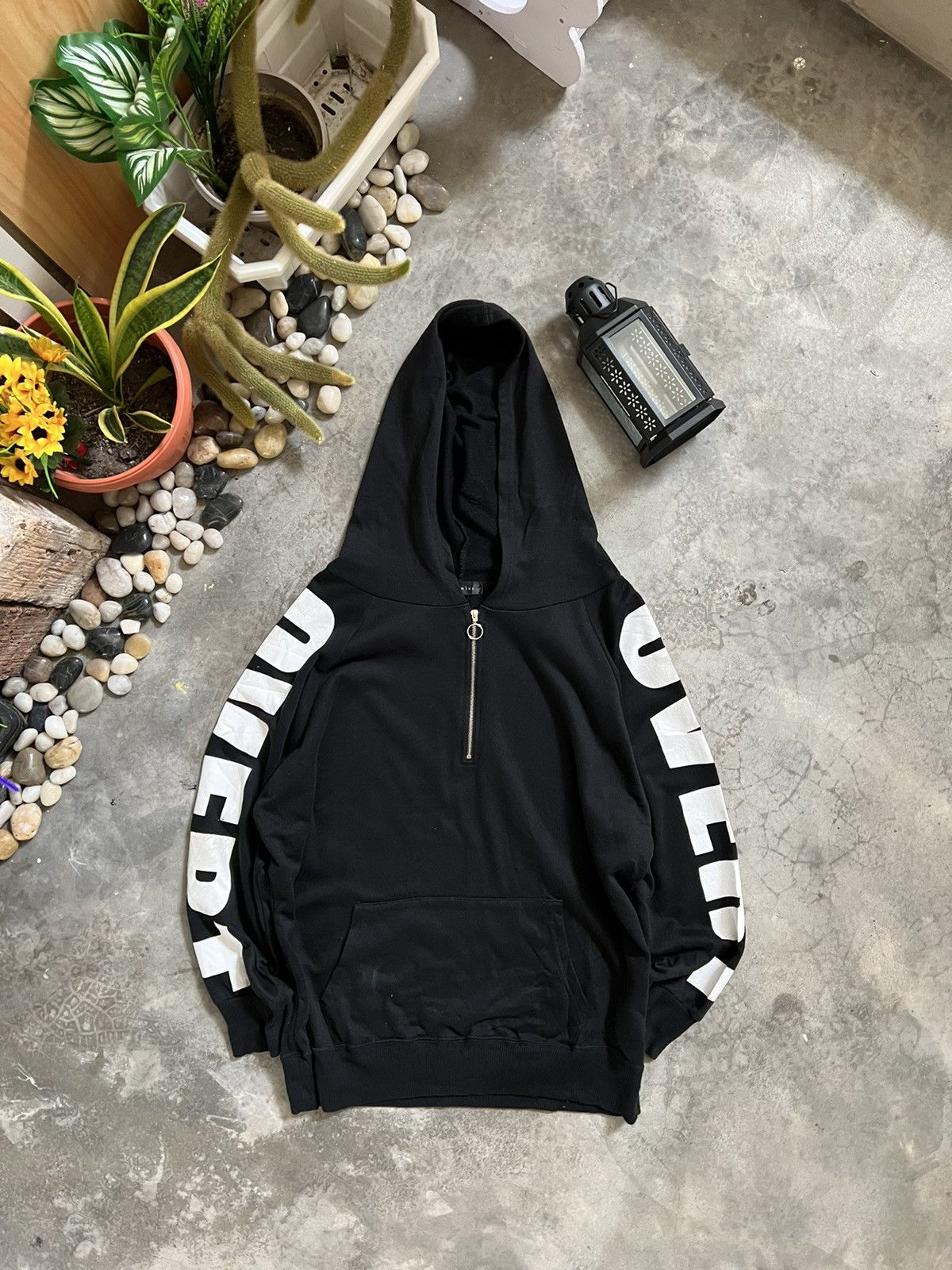 Japanese Brand STEALS 🖤🏴‍☠️ Japanese Hoodie Black Half Zipper With Pockets Size US M / EU 48-50 / 2 - 4 Thumbnail