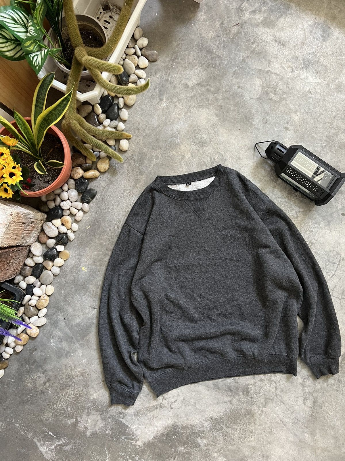 Vintage Vintage 🖤 Sand Grey Sweatshirt Size US M / EU 48-50 / 2 - 1 Thumbnail