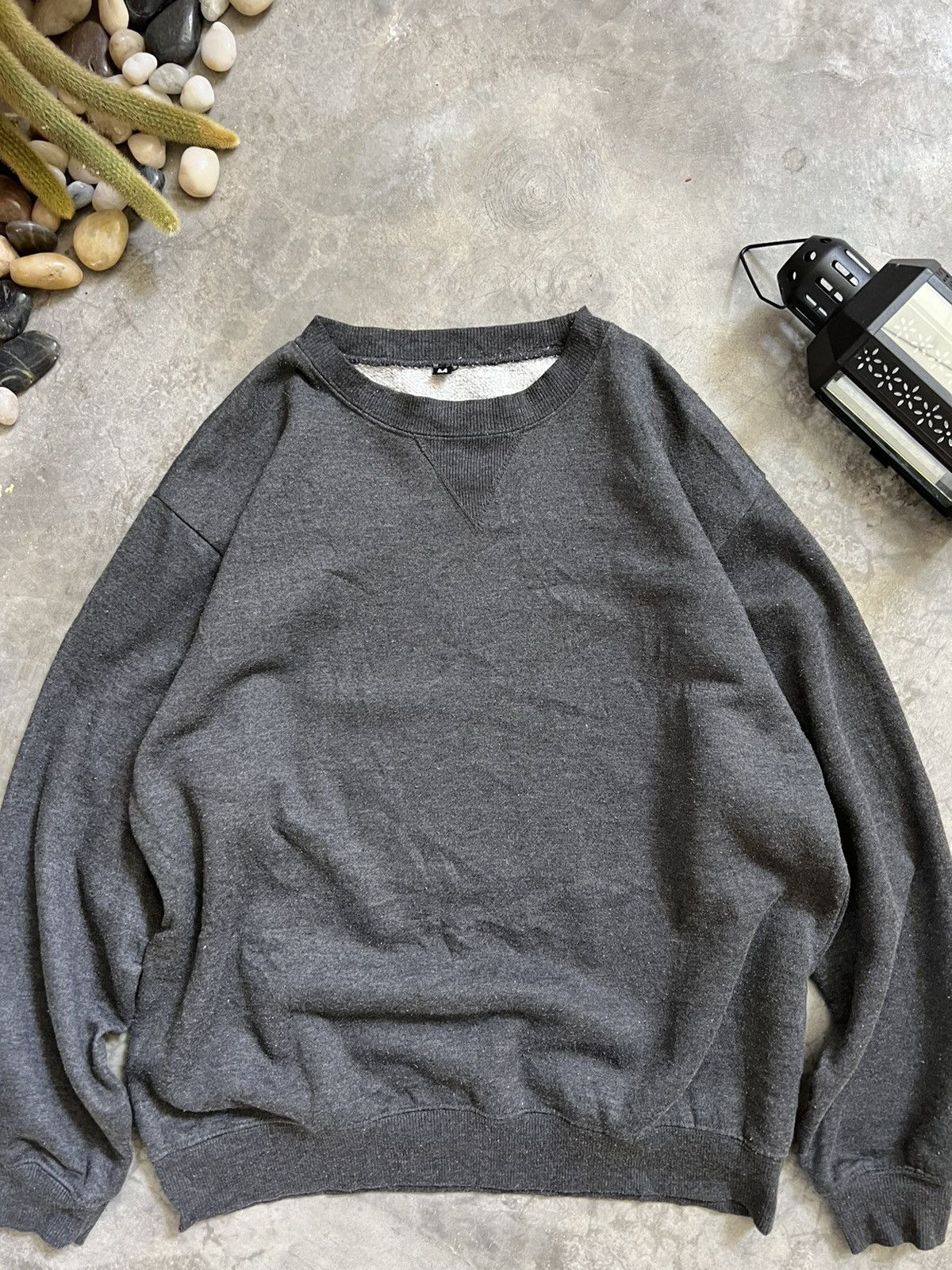 Vintage Vintage 🖤 Sand Grey Sweatshirt Size US M / EU 48-50 / 2 - 3 Thumbnail