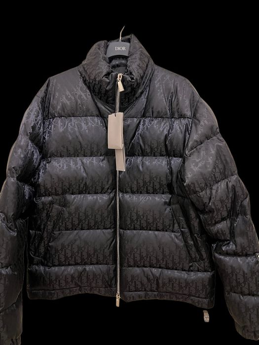 Dior - Dior Oblique Down Jacket Navy Blue Technical Jacquard - Size 48 - Men