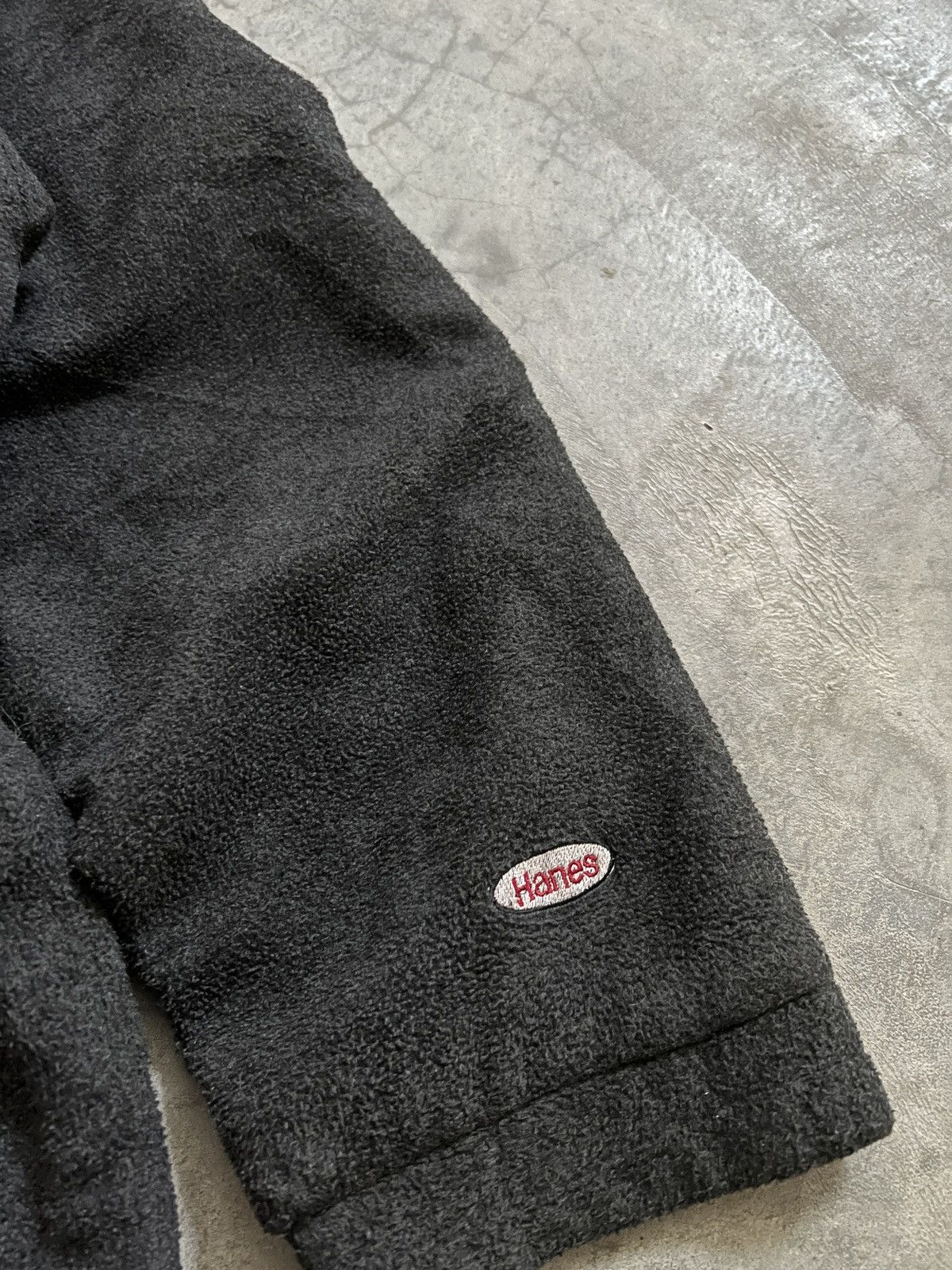 Hanes × Vintage VTG 🔥 HANES Deep Pile Fleece Quilted Jacket With Hoodie Size US M / EU 48-50 / 2 - 18 Thumbnail