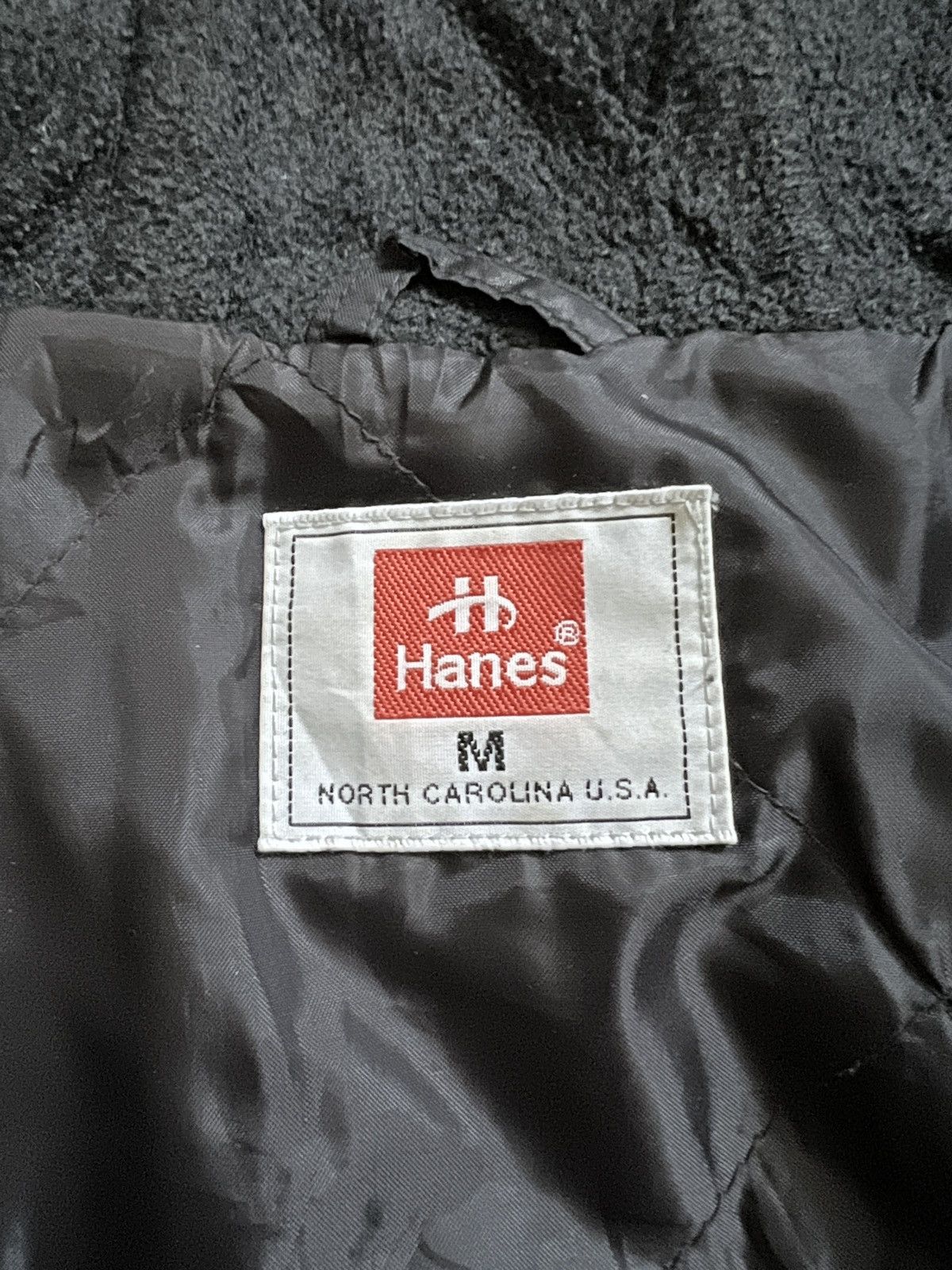 Hanes × Vintage VTG 🔥 HANES Deep Pile Fleece Quilted Jacket With Hoodie Size US M / EU 48-50 / 2 - 11 Thumbnail