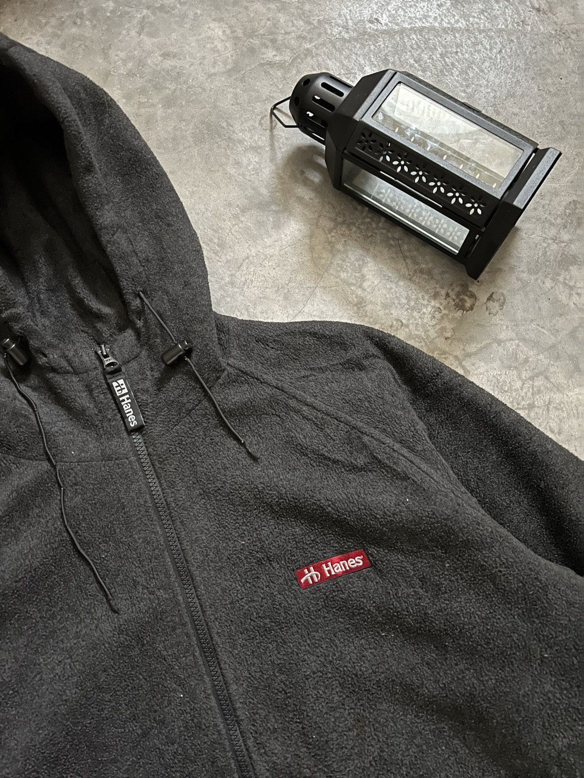 Hanes × Vintage VTG 🔥 HANES Deep Pile Fleece Quilted Jacket With Hoodie Size US M / EU 48-50 / 2 - 22 Thumbnail