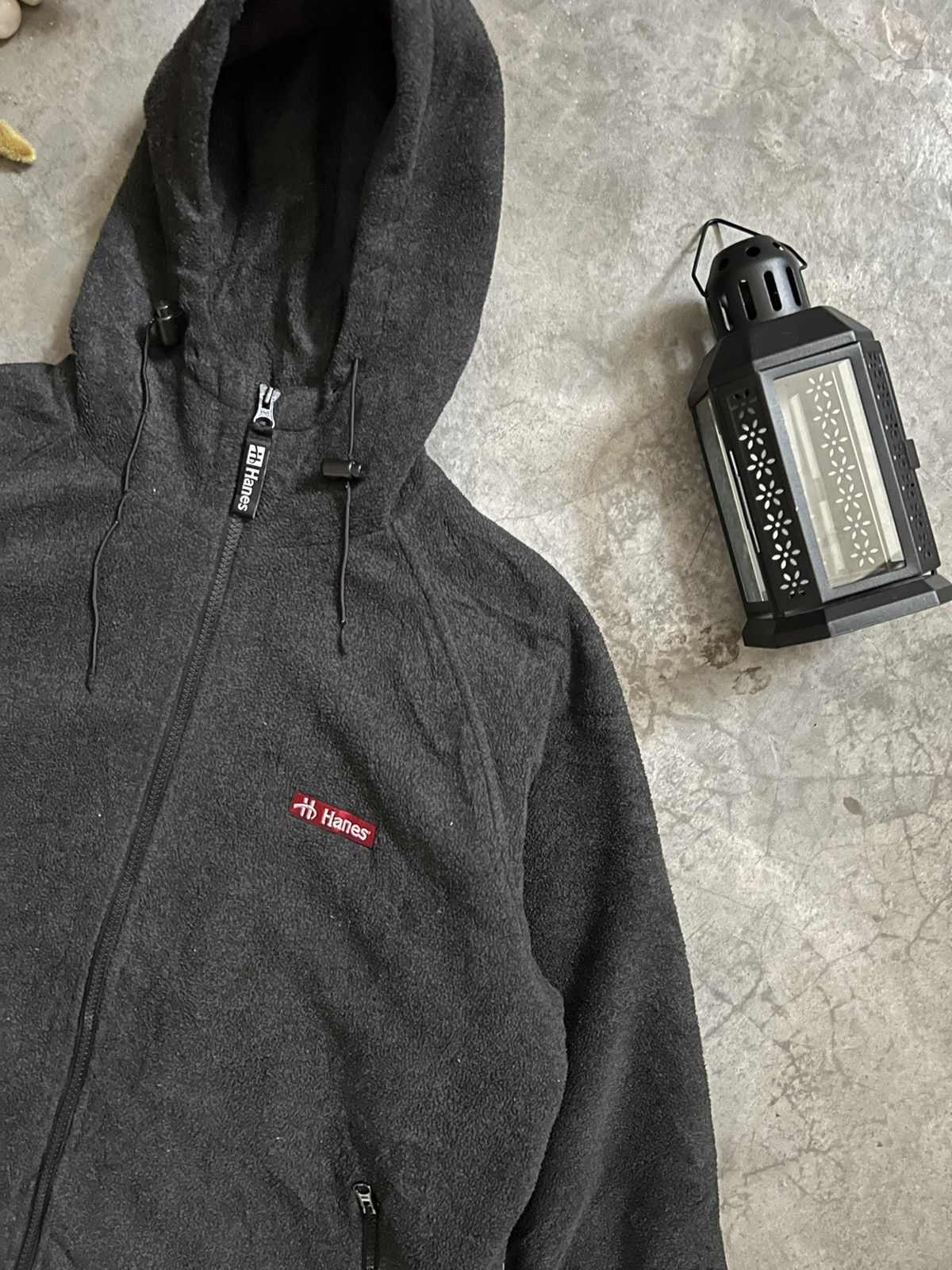 Hanes × Vintage VTG 🔥 HANES Deep Pile Fleece Quilted Jacket With Hoodie Size US M / EU 48-50 / 2 - 19 Thumbnail