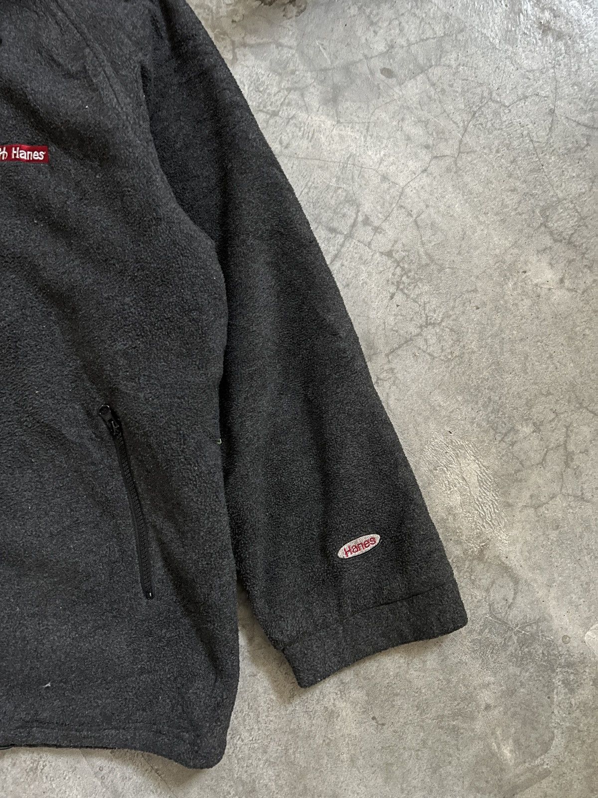 Hanes × Vintage VTG 🔥 HANES Deep Pile Fleece Quilted Jacket With Hoodie Size US M / EU 48-50 / 2 - 17 Thumbnail