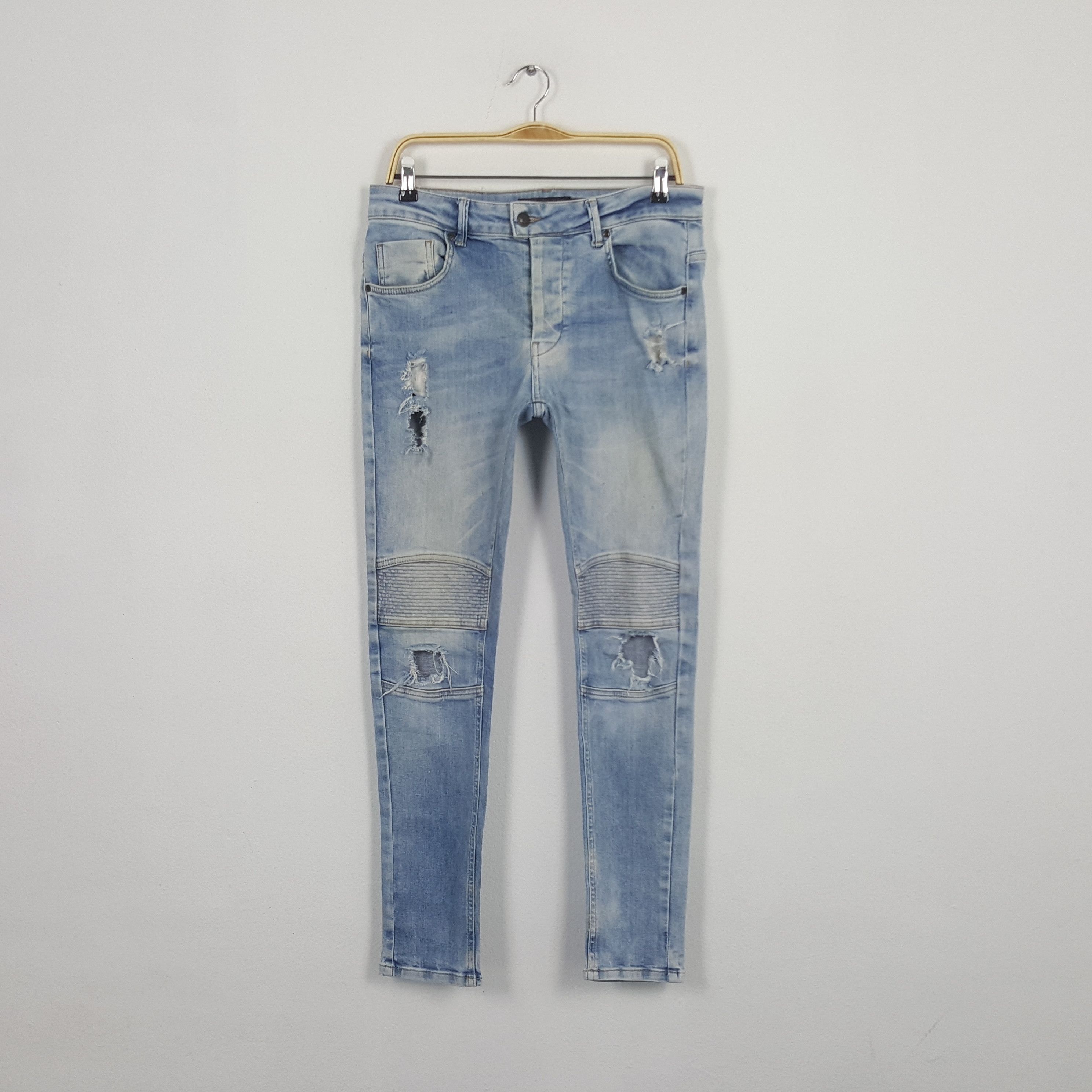 Vintage Zara Man Distreesed Denim Pants Colection