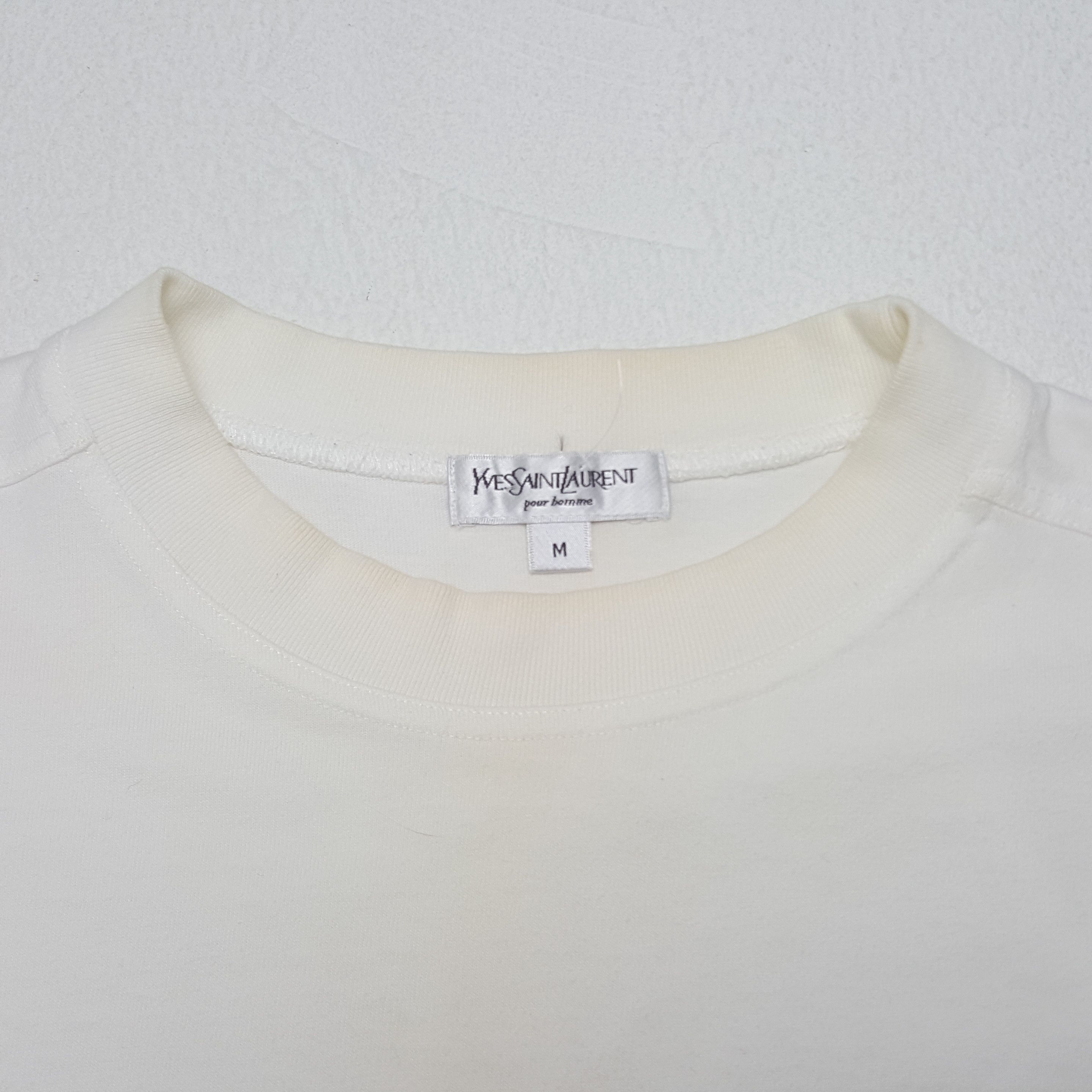 Vintage Vintage Yves Saint Laurent Spell Out Design Tshirt Size US L / EU 52-54 / 3 - 4 Thumbnail