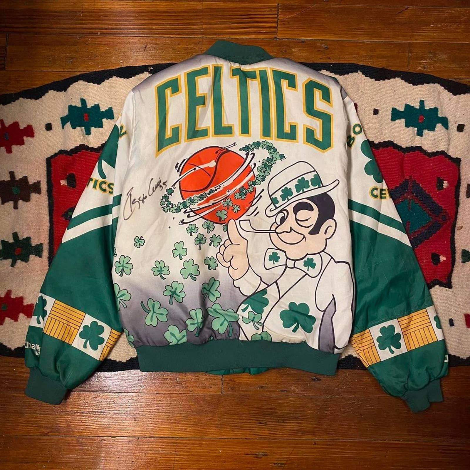 Chalk Line Vintage 90s Boston Celtics Chalk Line Varsity Jacket Grailed