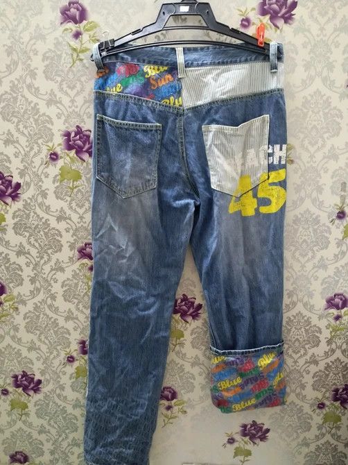 Blue Blue Japan × Japanese Brand JAPANESE BRAND BLUE SUN JEANS MULTI LOGO Size US 35 - 2 Thumbnail