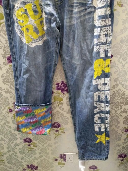 Blue Blue Japan × Japanese Brand JAPANESE BRAND BLUE SUN JEANS MULTI LOGO Size US 35 - 10 Thumbnail