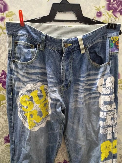 Blue Blue Japan × Japanese Brand JAPANESE BRAND BLUE SUN JEANS MULTI LOGO Size US 35 - 4 Thumbnail