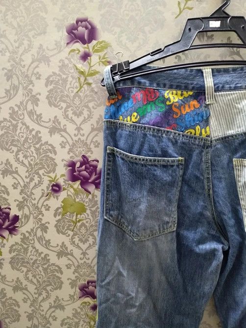 Blue Blue Japan × Japanese Brand JAPANESE BRAND BLUE SUN JEANS MULTI LOGO Size US 35 - 7 Thumbnail