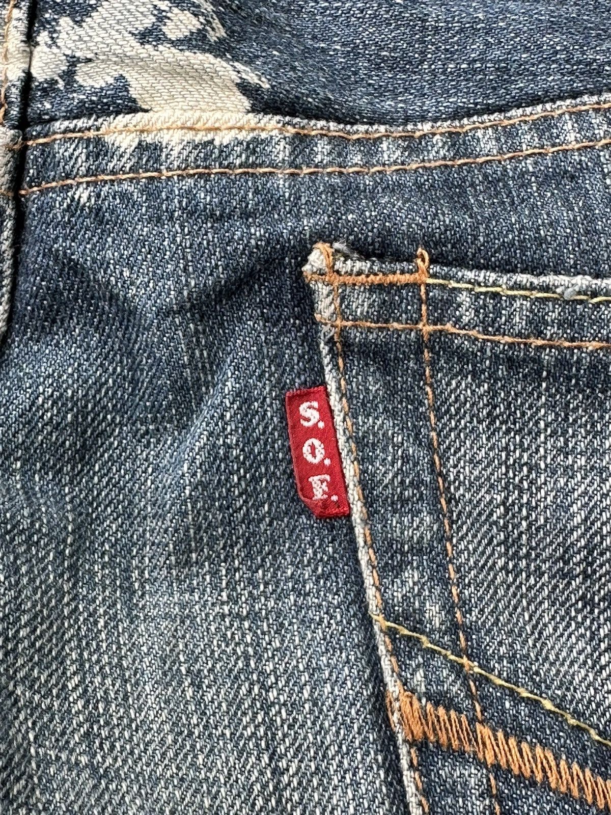 14th Addiction Rare 🇯🇵 Brand SOUL OF FREEDOM Acid Wash Jeans Size US 34 / EU 50 - 11 Thumbnail