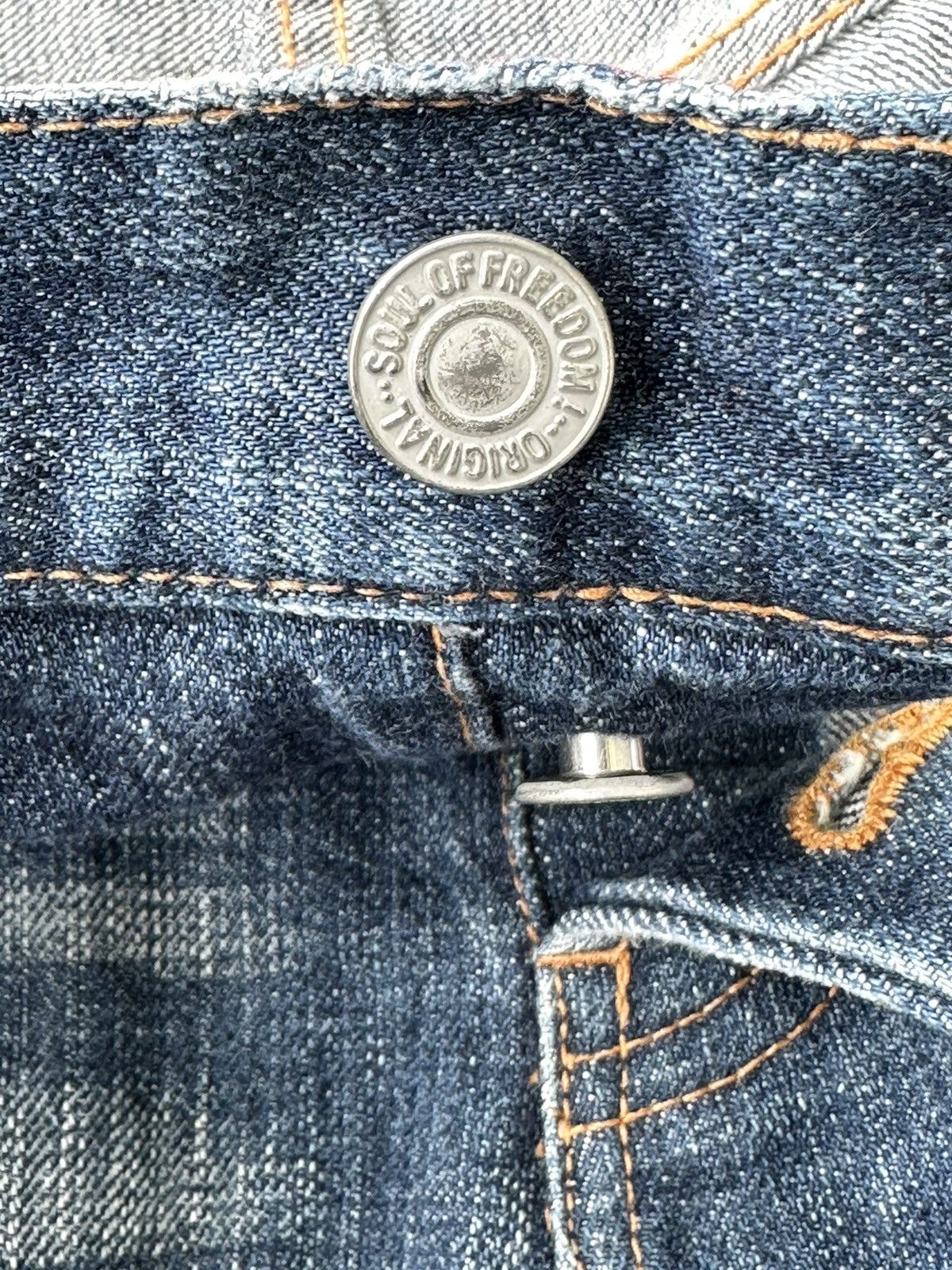 14th Addiction Rare 🇯🇵 Brand SOUL OF FREEDOM Acid Wash Jeans Size US 34 / EU 50 - 10 Thumbnail