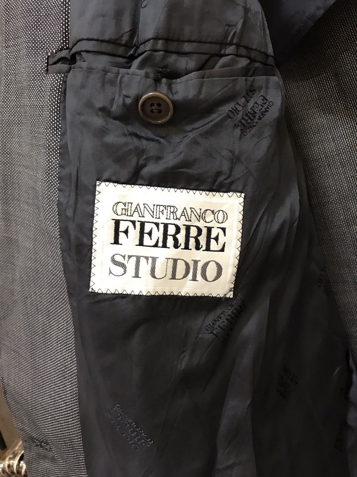 Gianfranco Ferre × Vintage GIANFRANCO FERRE STUDIO JACKET Size US L / EU 52-54 / 3 - 4 Thumbnail