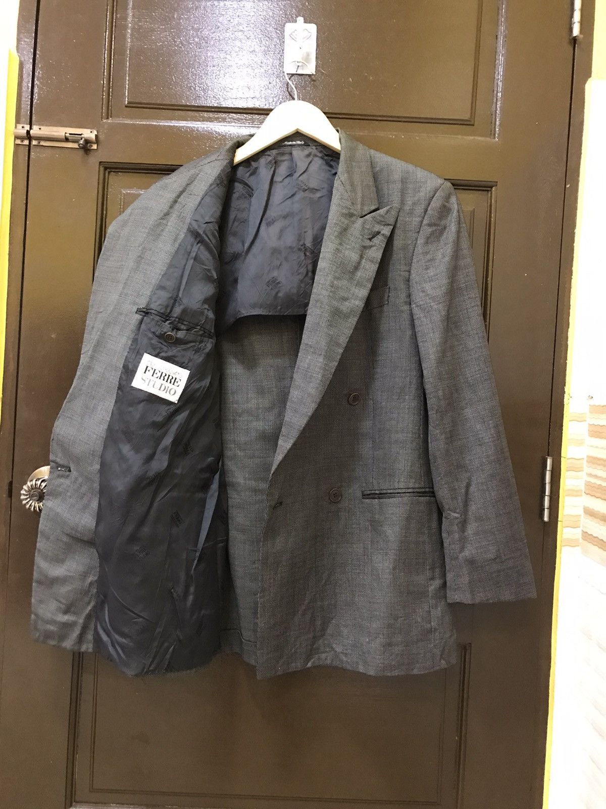 Gianfranco Ferre × Vintage GIANFRANCO FERRE STUDIO JACKET Size US L / EU 52-54 / 3 - 3 Thumbnail