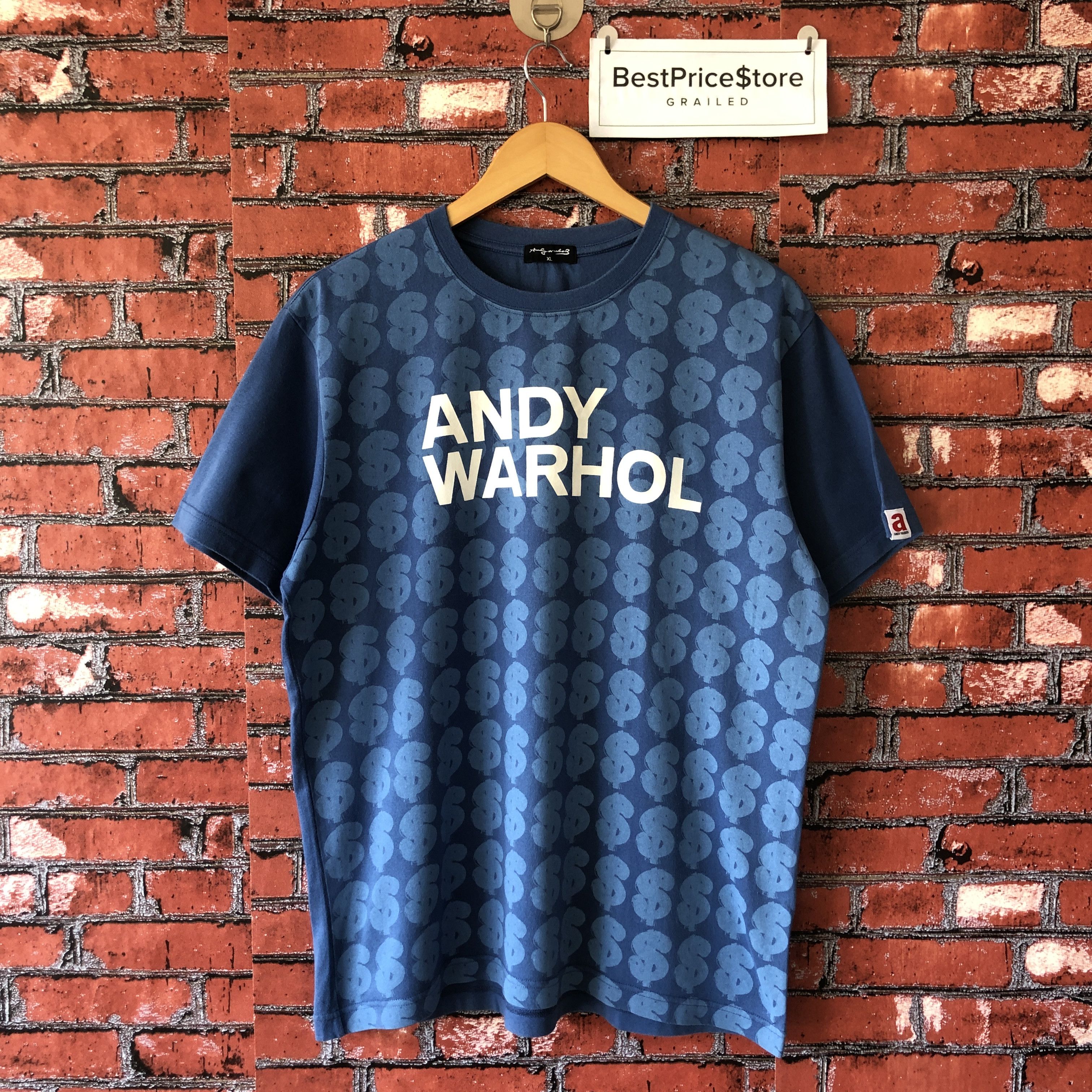 Andy Warhol × Uniqlo Andy Warhol Spell Out Big Logo Money Dollar Sign Tee Shirt Size US L / EU 52-54 / 3 - 1 Thumbnail