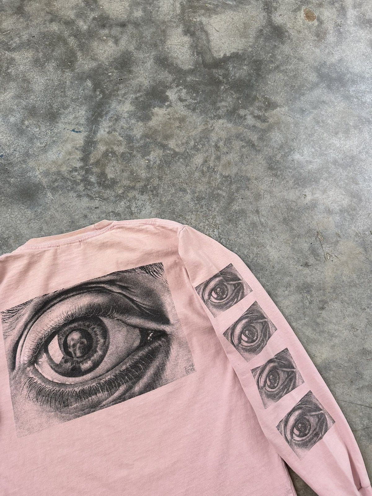 Supreme Supreme x MC Escher Eye Drawing / Sketch Pink Long Sleeve Size US M / EU 48-50 / 2 - 3 Thumbnail