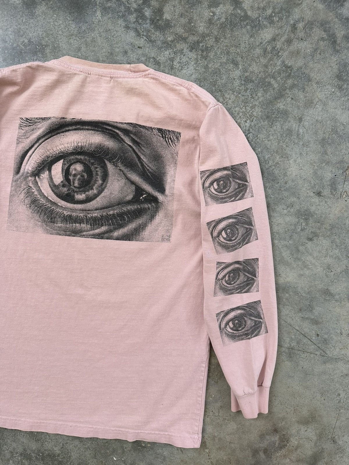 Supreme Supreme x MC Escher Eye Drawing / Sketch Pink Long Sleeve Size US M / EU 48-50 / 2 - 2 Thumbnail