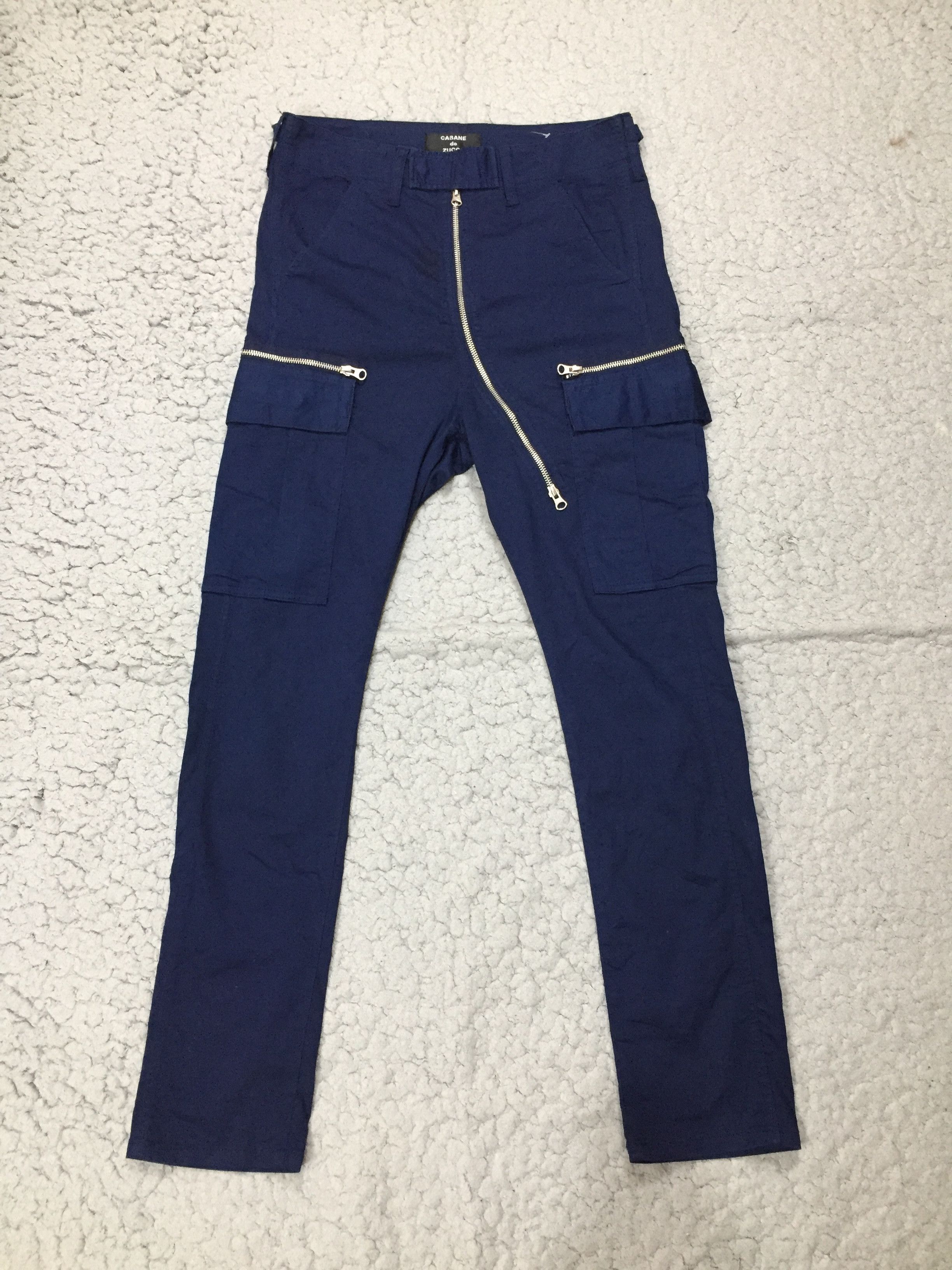 CABANE de ZUCCa × Issey Miyake ASYMMETRIC ZIP CARGO PANTS Size US 33 - 1 Thumbnail
