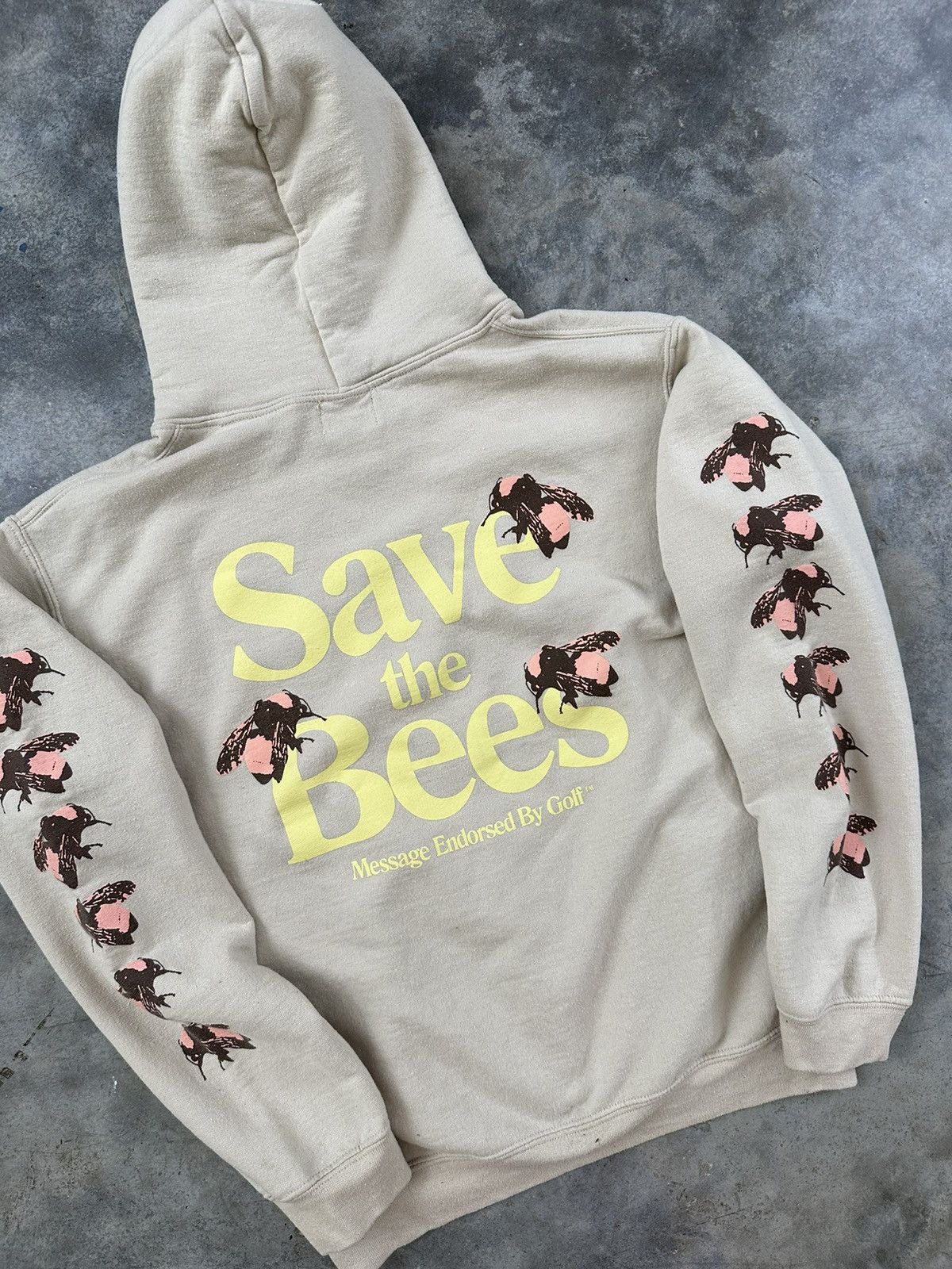 Golf Wang Golf Wang Tan " Save The Bees " Hoodie Sz. Small Size US S / EU 44-46 / 1 - 2 Thumbnail