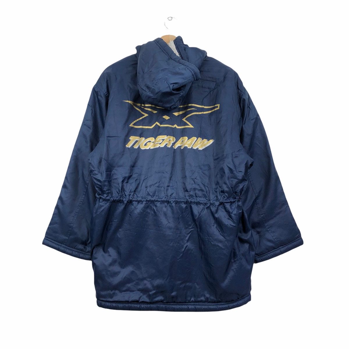 Vintage Asics Tiger Paw Hoodie Winter Sherpa Coach Jacket