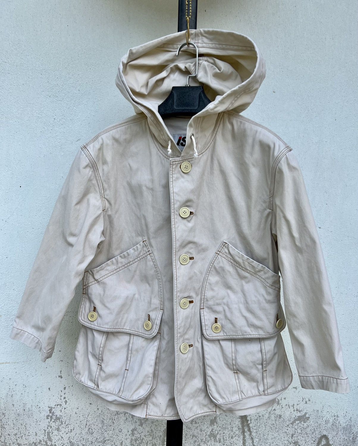 90s Super Hard denim with 3 stitches jacket by ISSEY MIYAKE