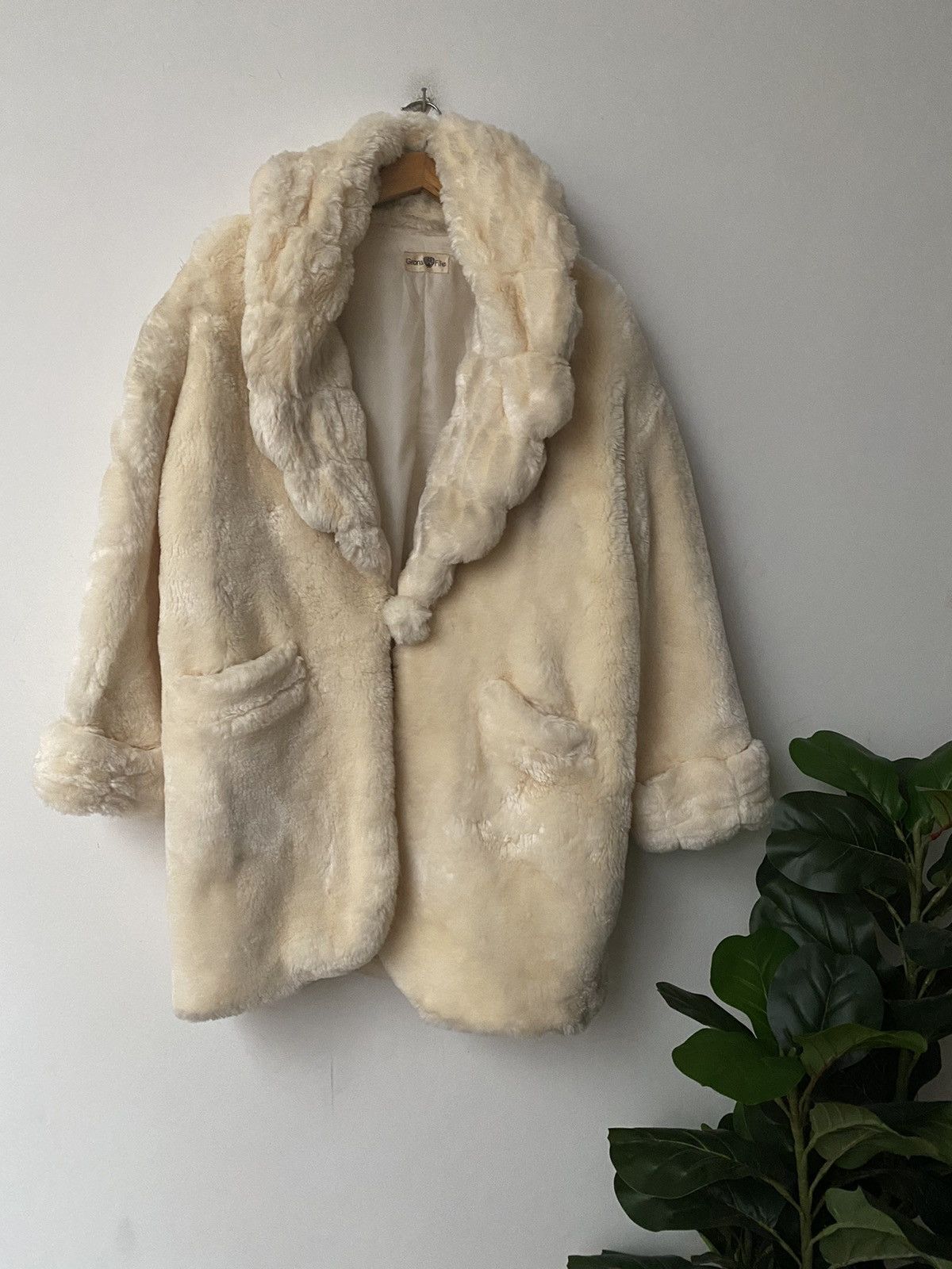 Designer × Japanese Brand Rare 🇯🇵 Y2K Shearling faux mink Jacket by GRANDSFILE japan Size US L / EU 52-54 / 3 - 8 Thumbnail