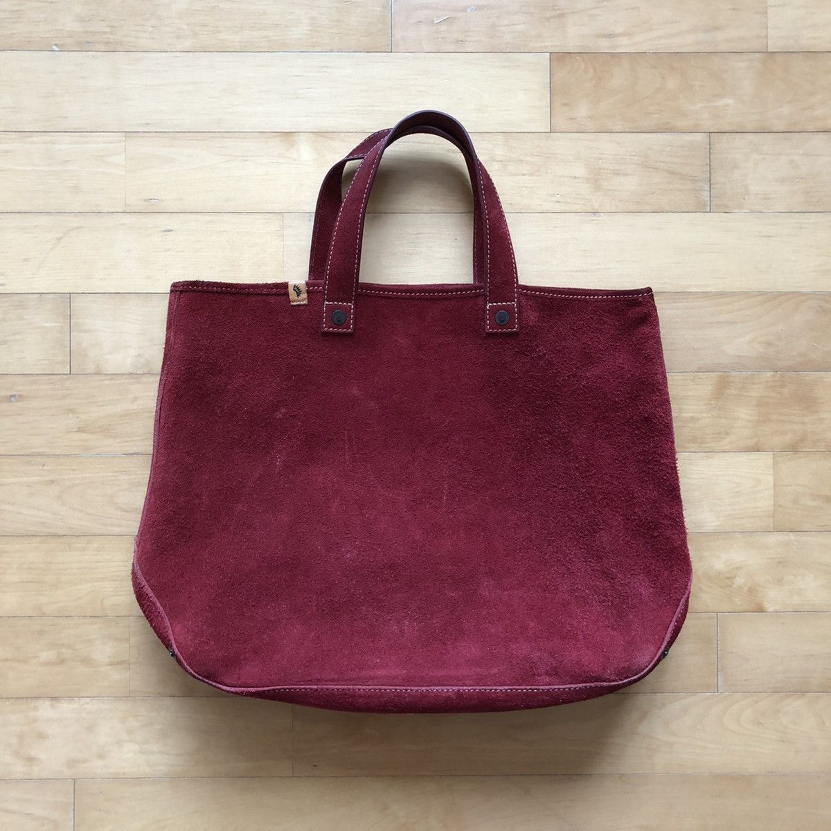 image of Visvim Rivet Tote L in Burgundy, Men's