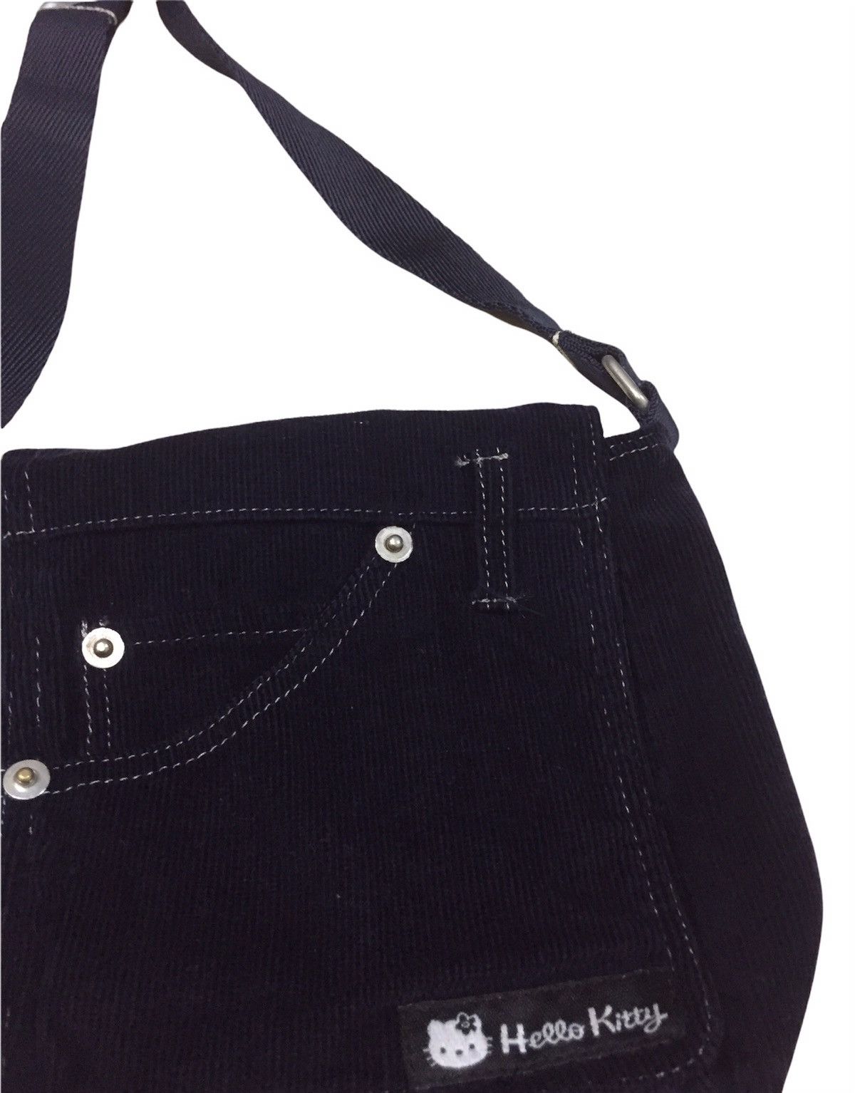 Anime × Cartoon Network × Japanese Brand Rare Hello Kitty Corduroy denim Sling Bag Size ONE SIZE - 3 Thumbnail