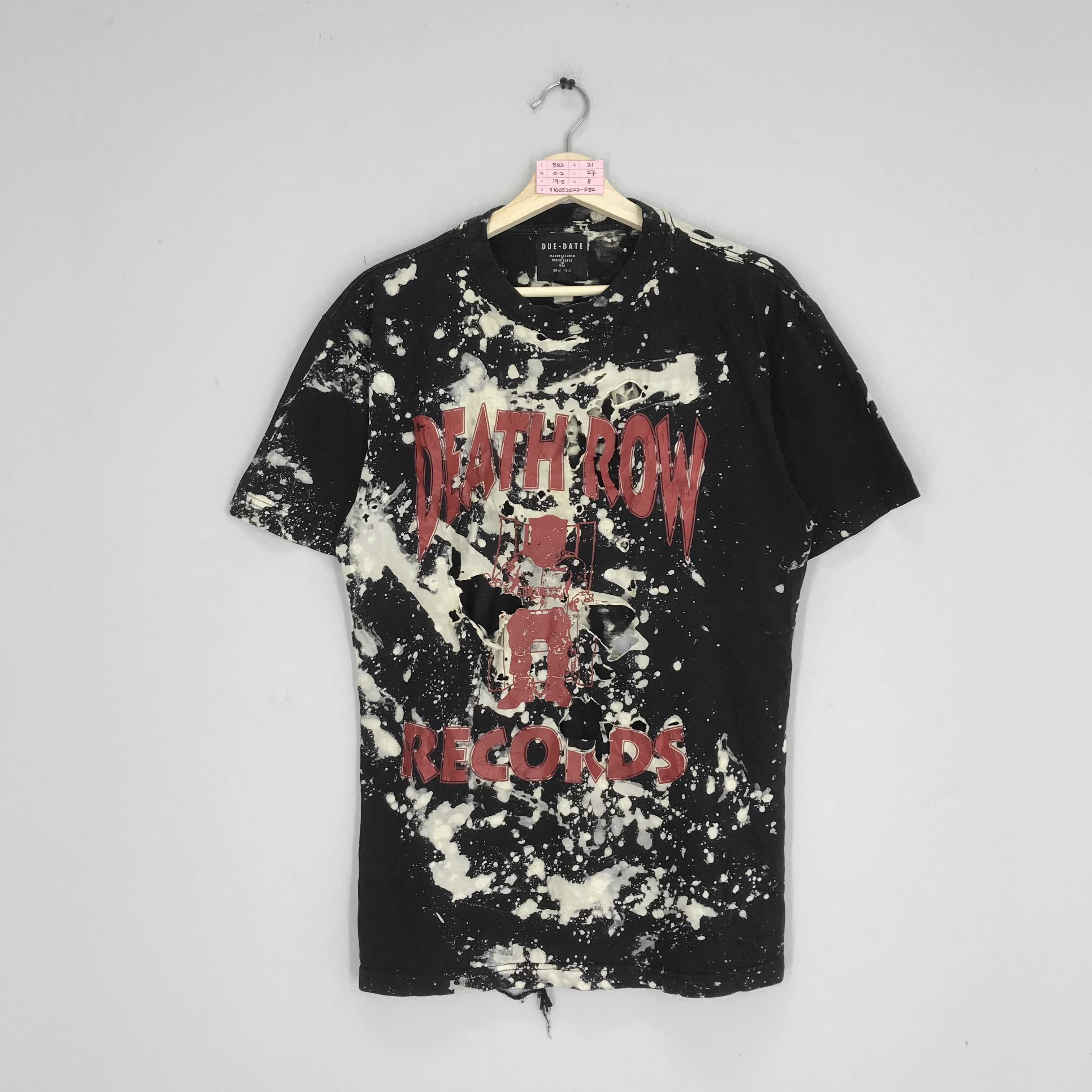 Death Row Records Rare!! Distressed Death Row Records Acid Wash Size US L / EU 52-54 / 3 - 1 Thumbnail