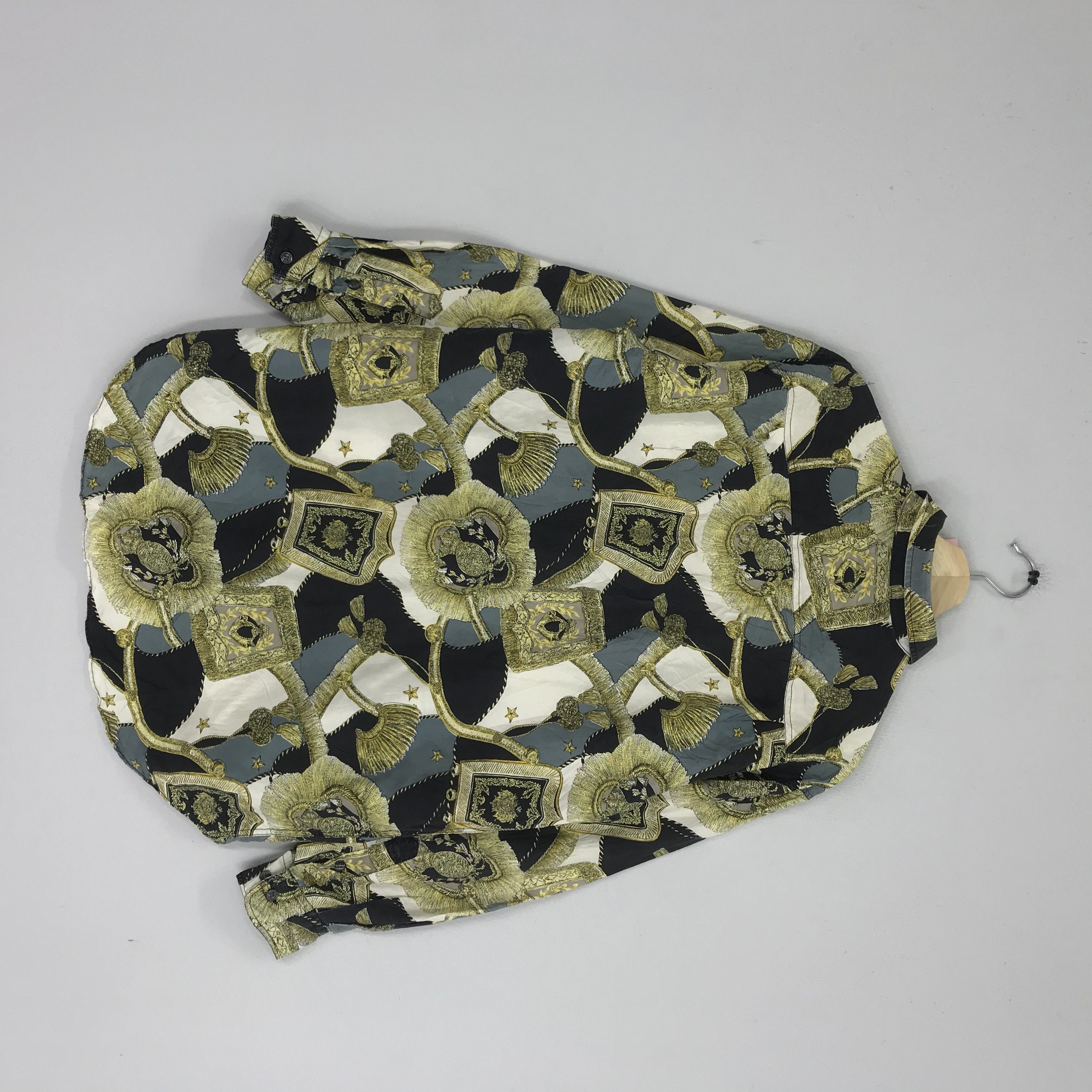 Vintage Vintage Style Baroque Silk Shirt Abstract Luxury Style Size US M / EU 48-50 / 2 - 2 Thumbnail