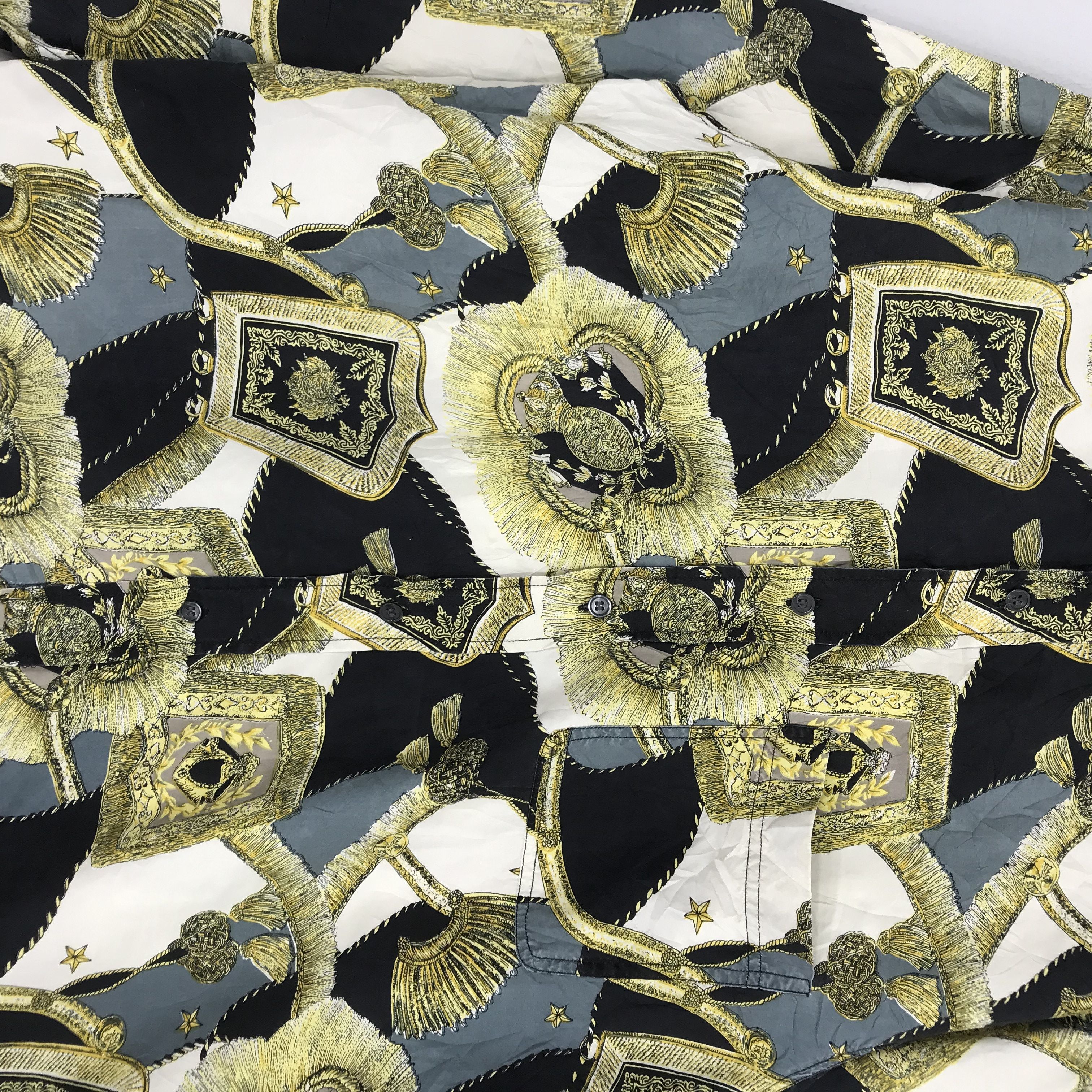Vintage Vintage Style Baroque Silk Shirt Abstract Luxury Style Size US M / EU 48-50 / 2 - 4 Thumbnail