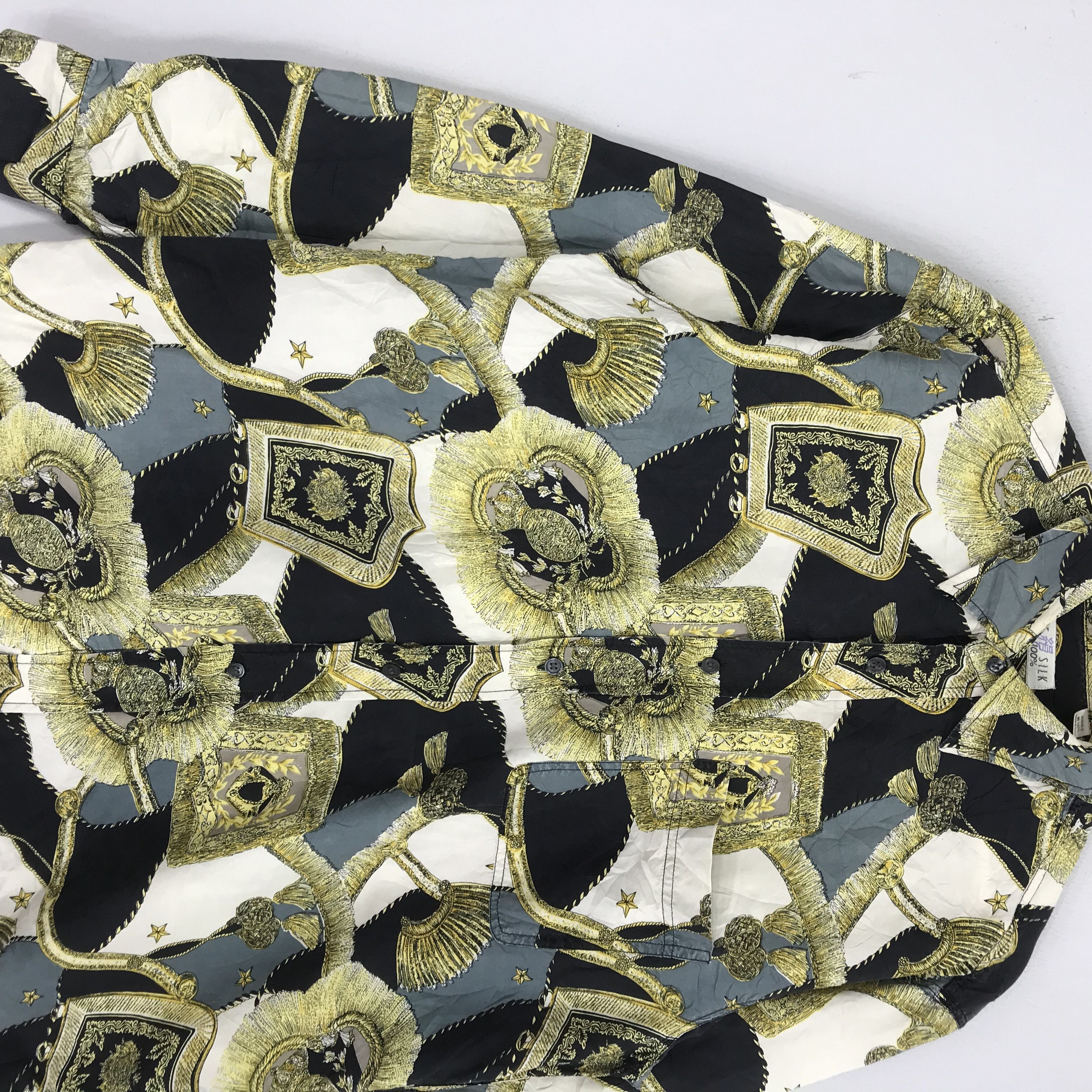 Vintage Vintage Style Baroque Silk Shirt Abstract Luxury Style Size US M / EU 48-50 / 2 - 3 Thumbnail