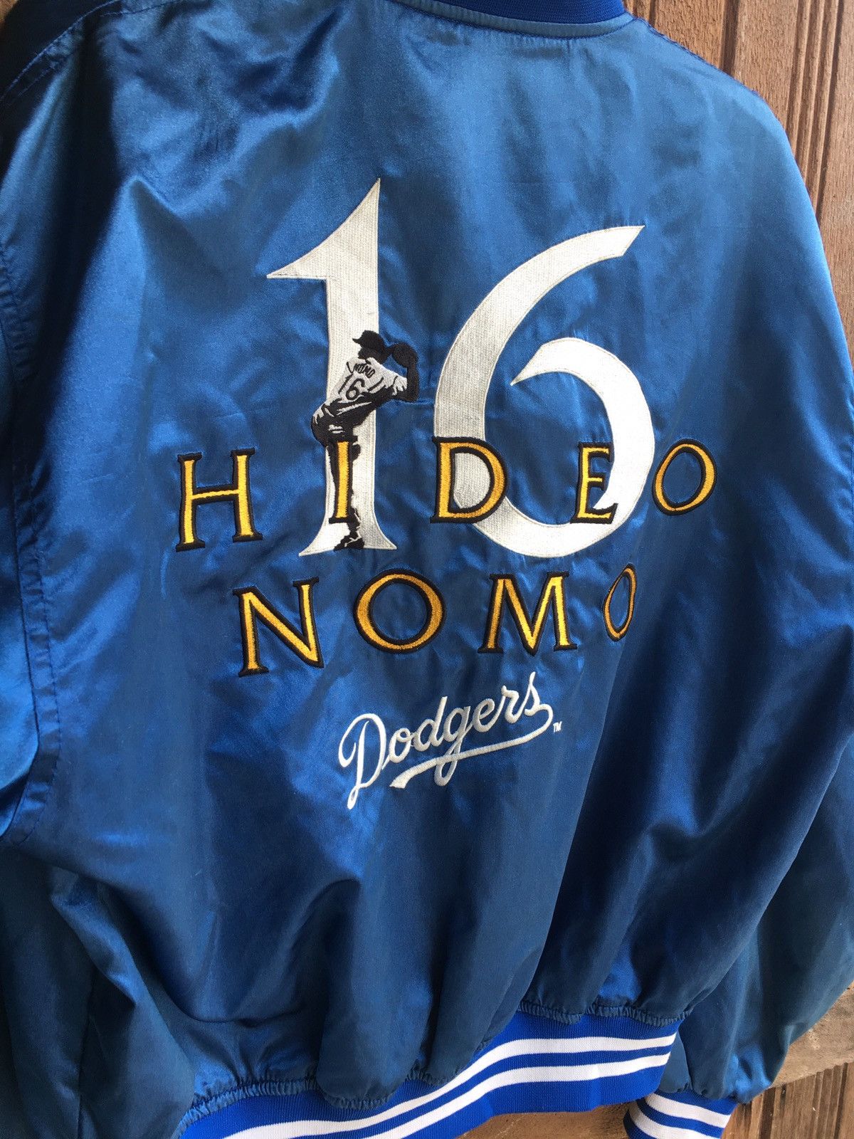 NBA × NFL × NHL Rare vintage HIDEO NOMO 16 DODGERS satin jackets nice design Size US L / EU 52-54 / 3 - 1 Thumbnail