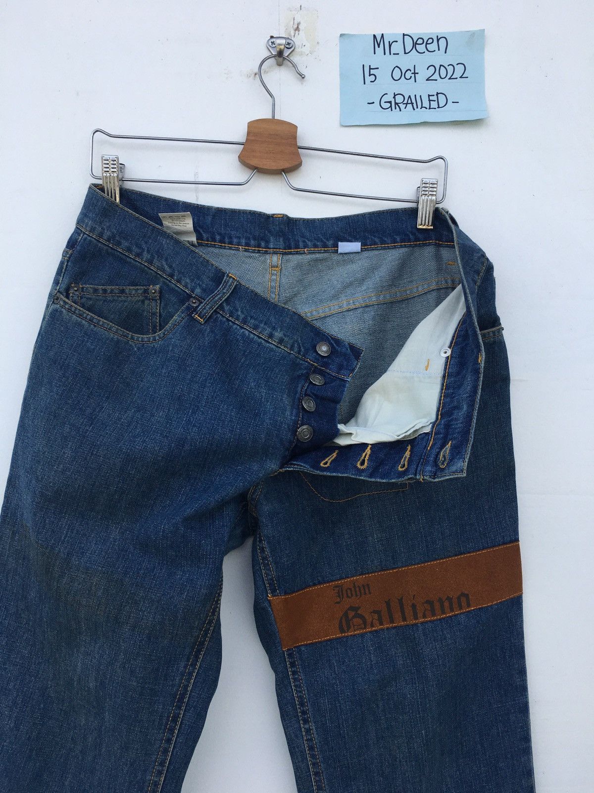 John Galliano Rare Vintage John Galliano Spellout Denim/ Jeans Size US 36 / EU 52 - 10 Thumbnail