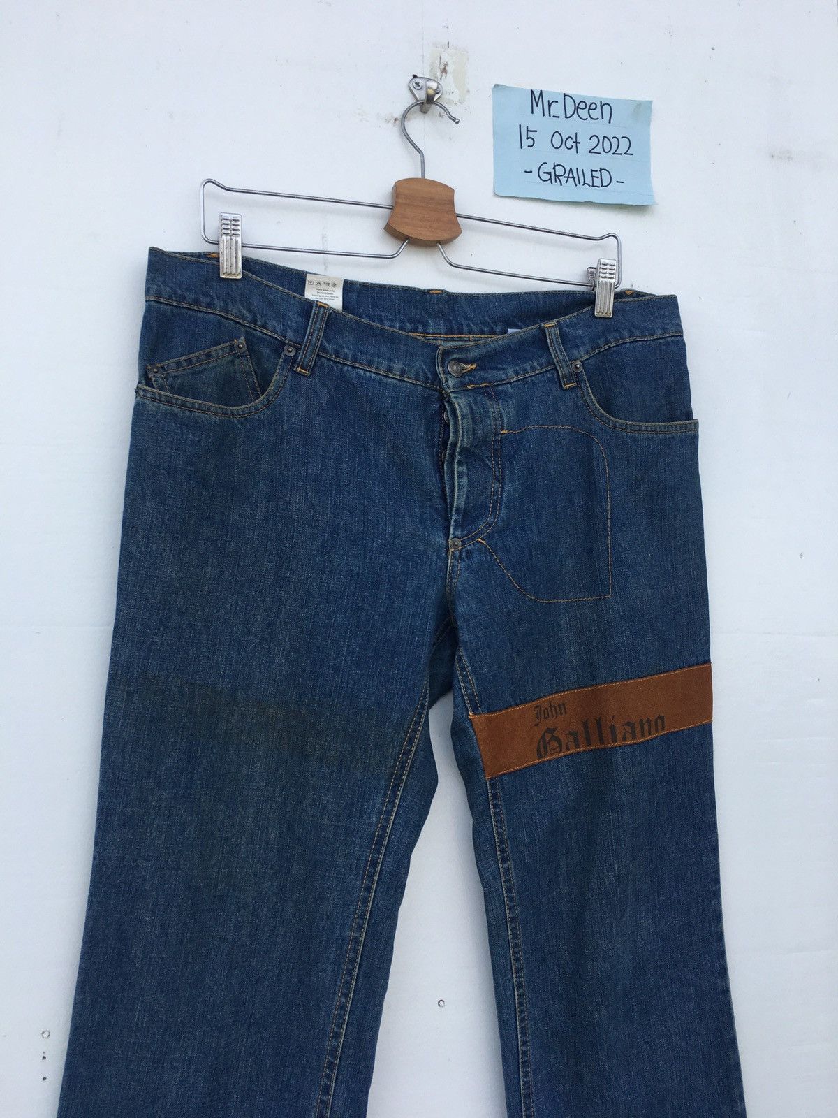 John Galliano Rare Vintage John Galliano Spellout Denim/ Jeans Size US 36 / EU 52 - 3 Thumbnail