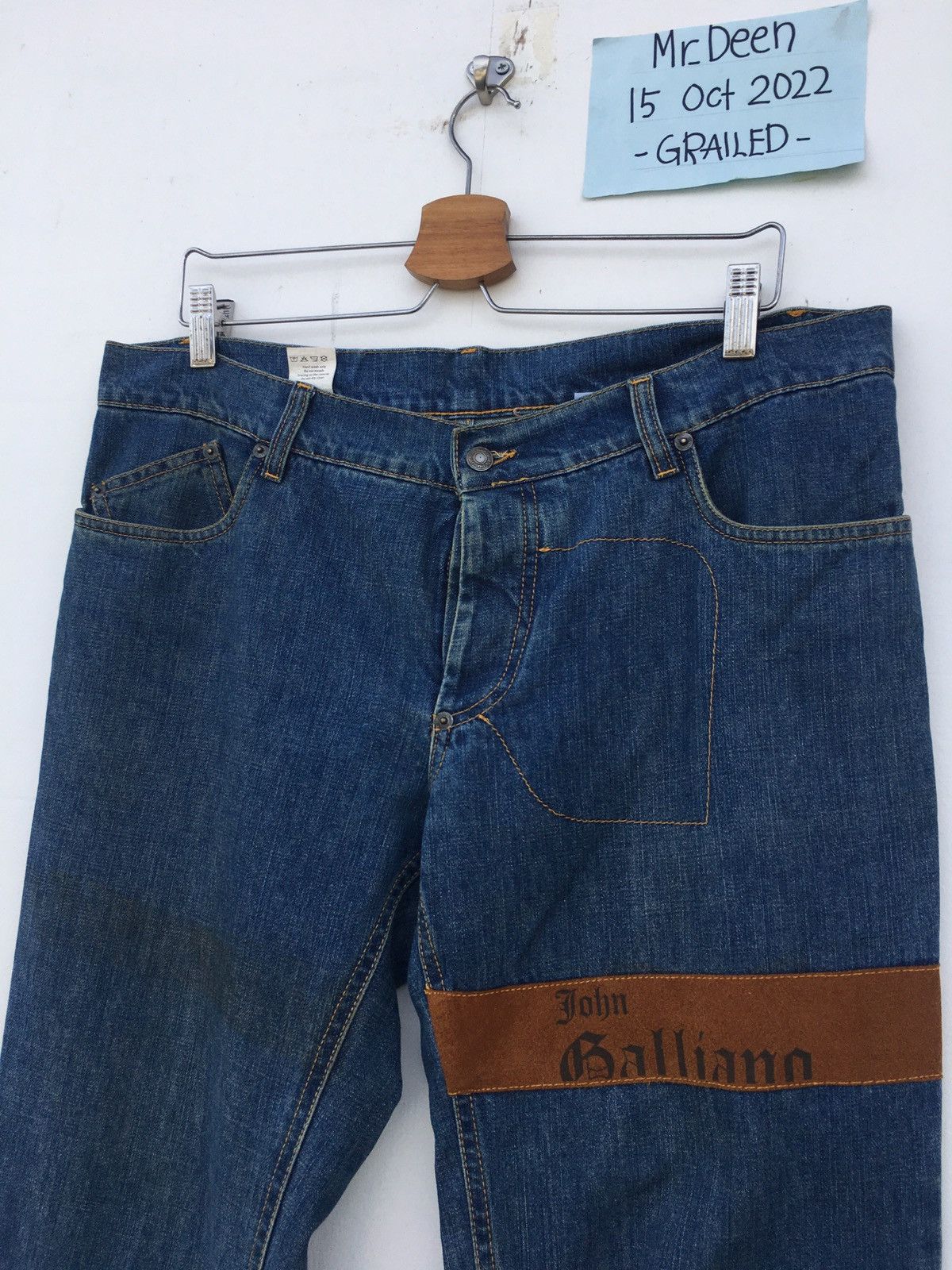 Rare Vintage John Galliano Spellout Denim/ Jeans