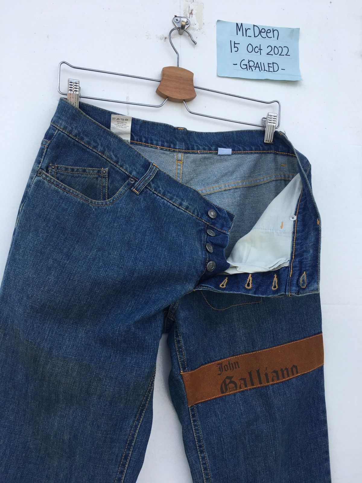 John Galliano Rare Vintage John Galliano Spellout Denim/ Jeans Size US 36 / EU 52 - 11 Thumbnail