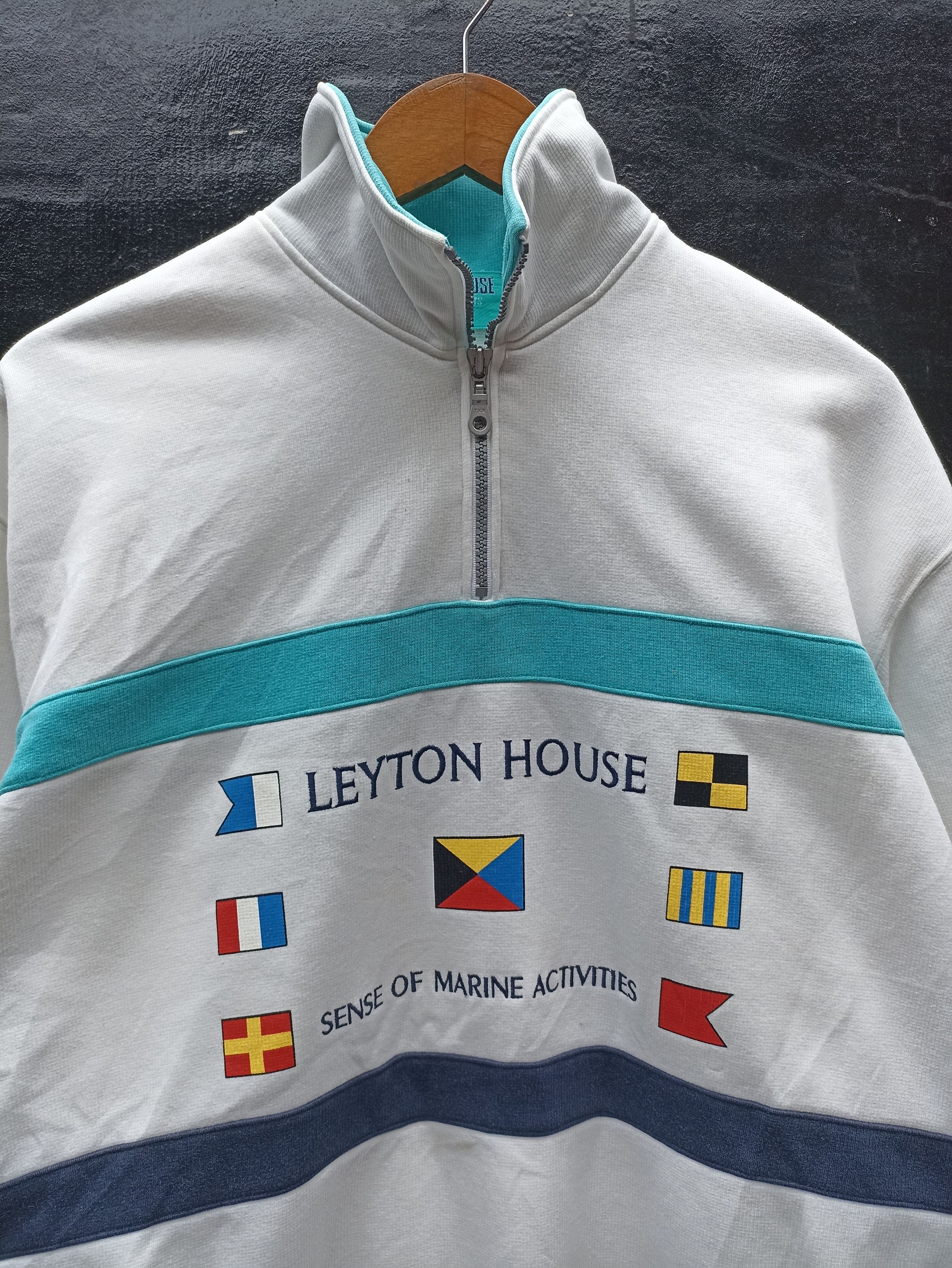 Japanese Brand Vintage 90s Vintage Leyton House sweatshirt Marines Size US L / EU 52-54 / 3 - 2 Thumbnail