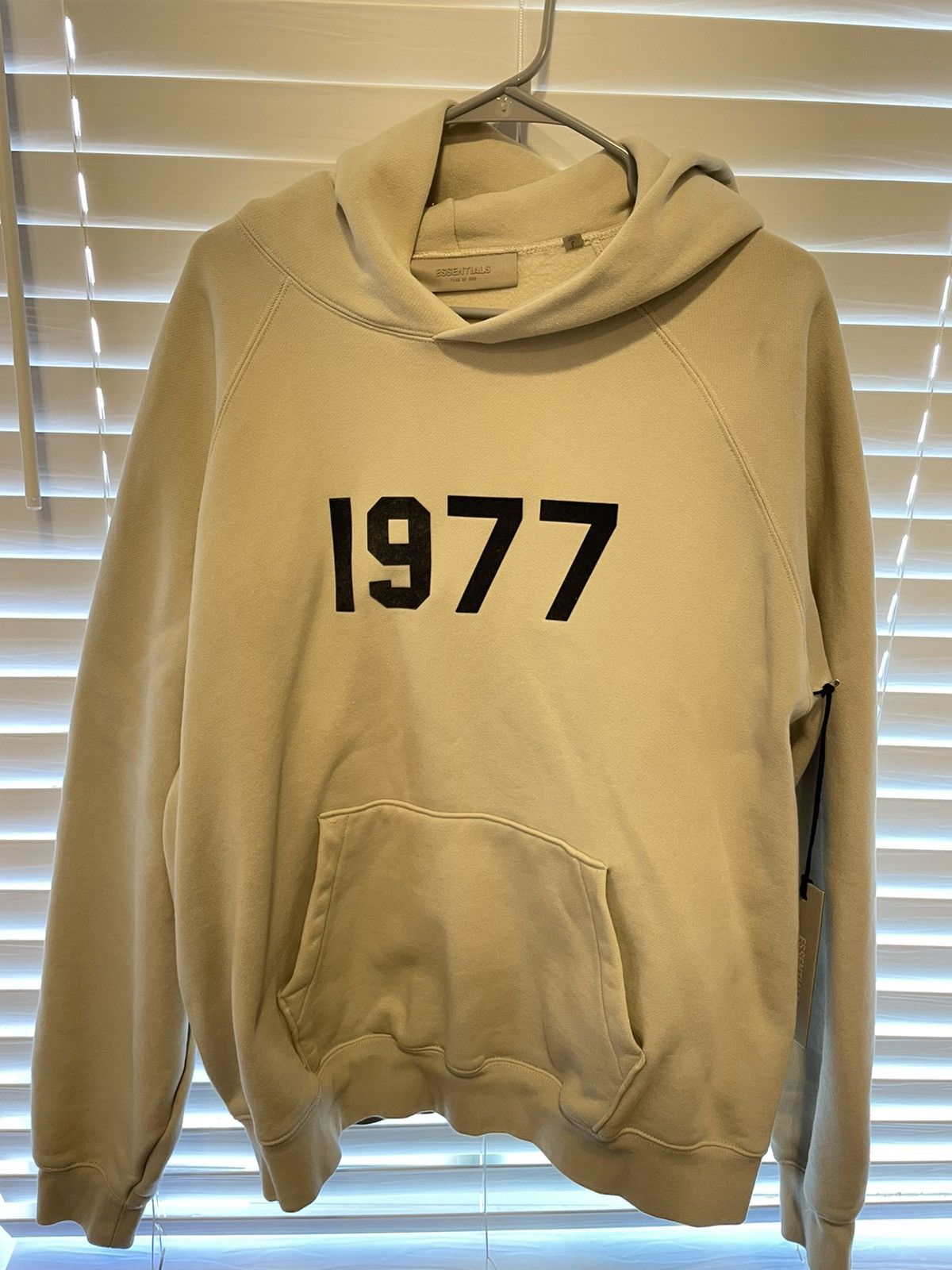 Fear of God FOG Fear of God Essentials Beige '1977' Hoodie | Grailed