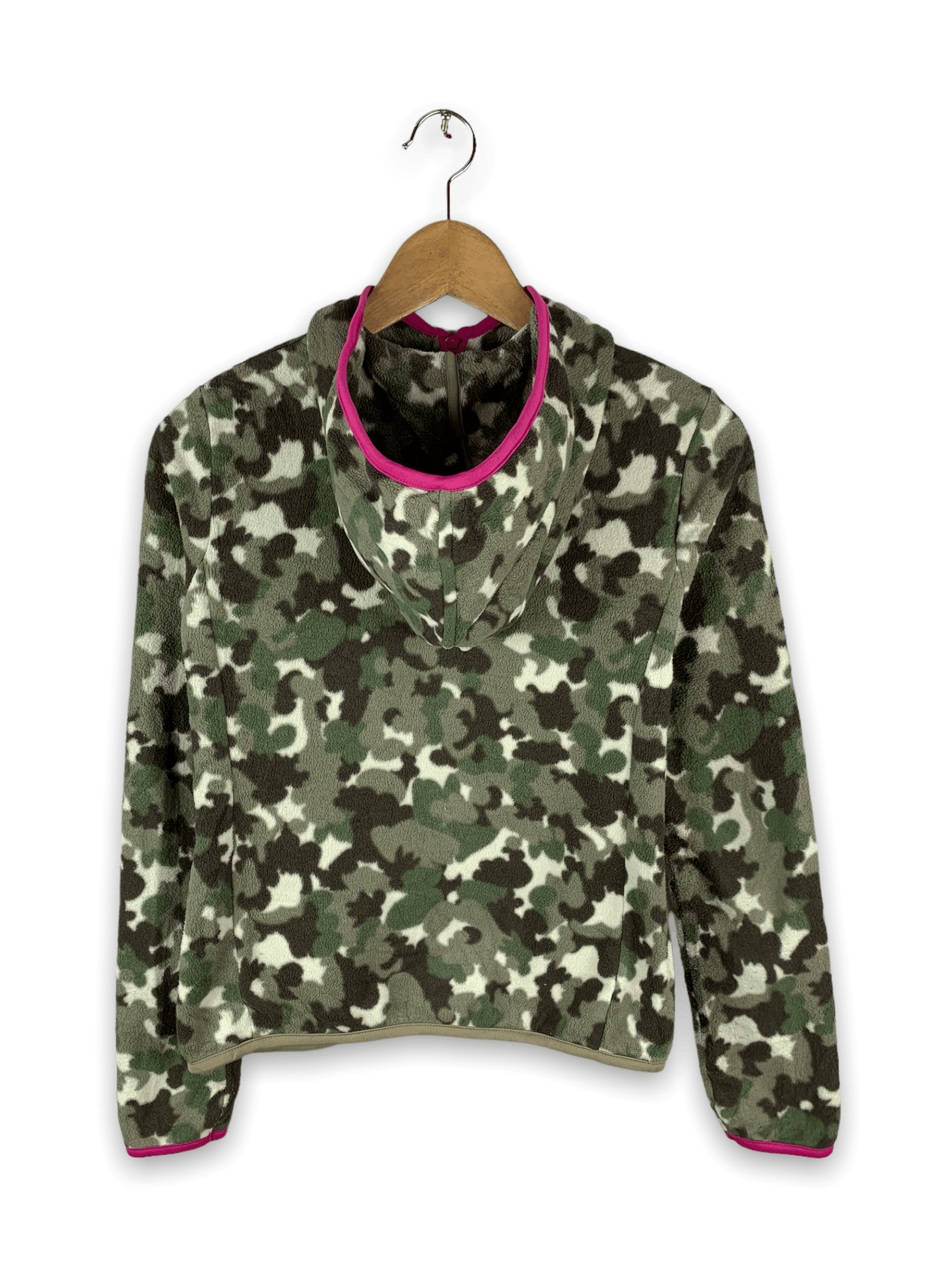 Japanese Brand × Uniqlo Steals! Uniqlo Camo Fleece Hoodie Jacket Size US XXS / EU 40 - 2 Thumbnail