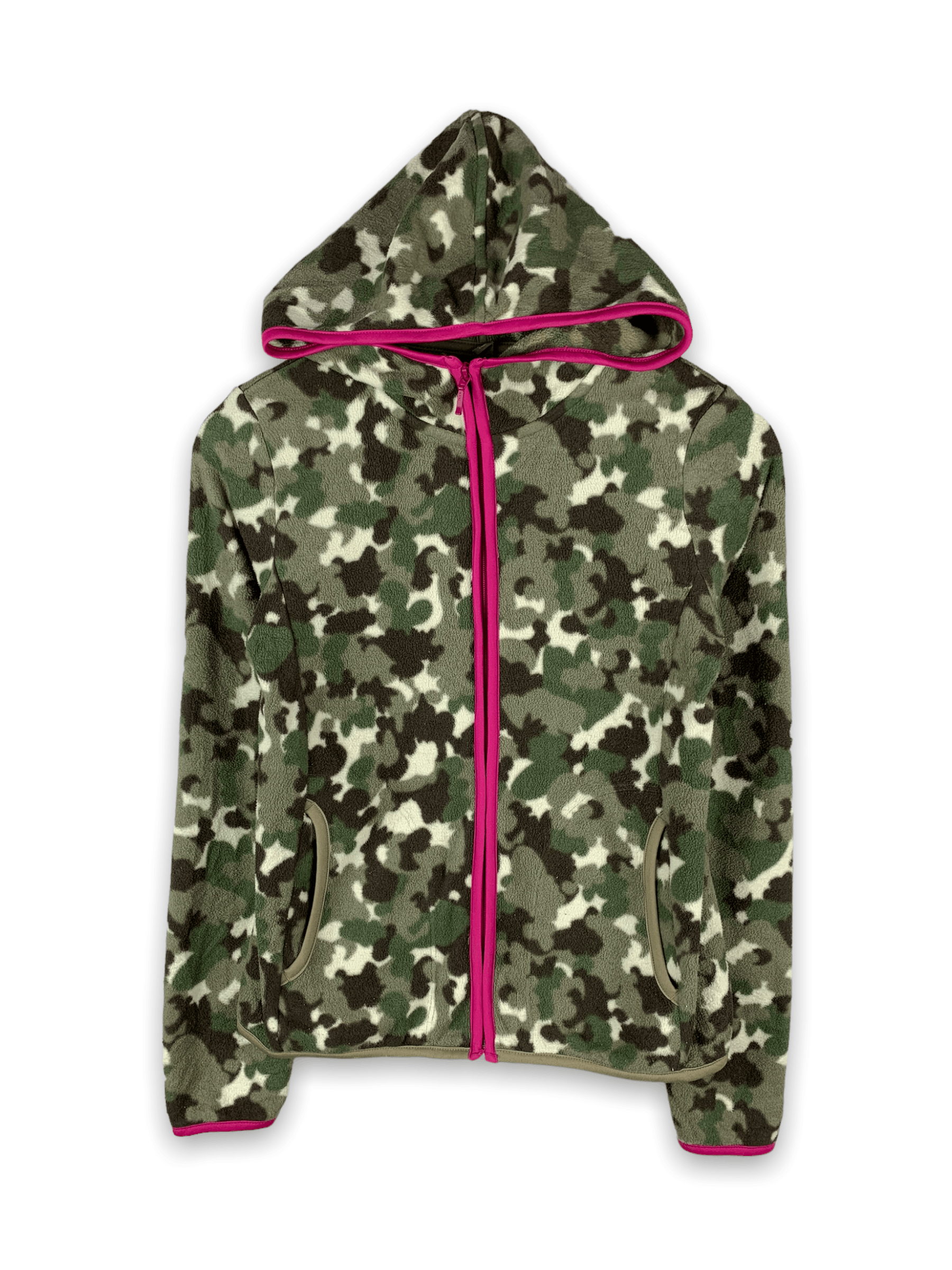 Japanese Brand × Uniqlo Steals! Uniqlo Camo Fleece Hoodie Jacket Size US XXS / EU 40 - 1 Thumbnail